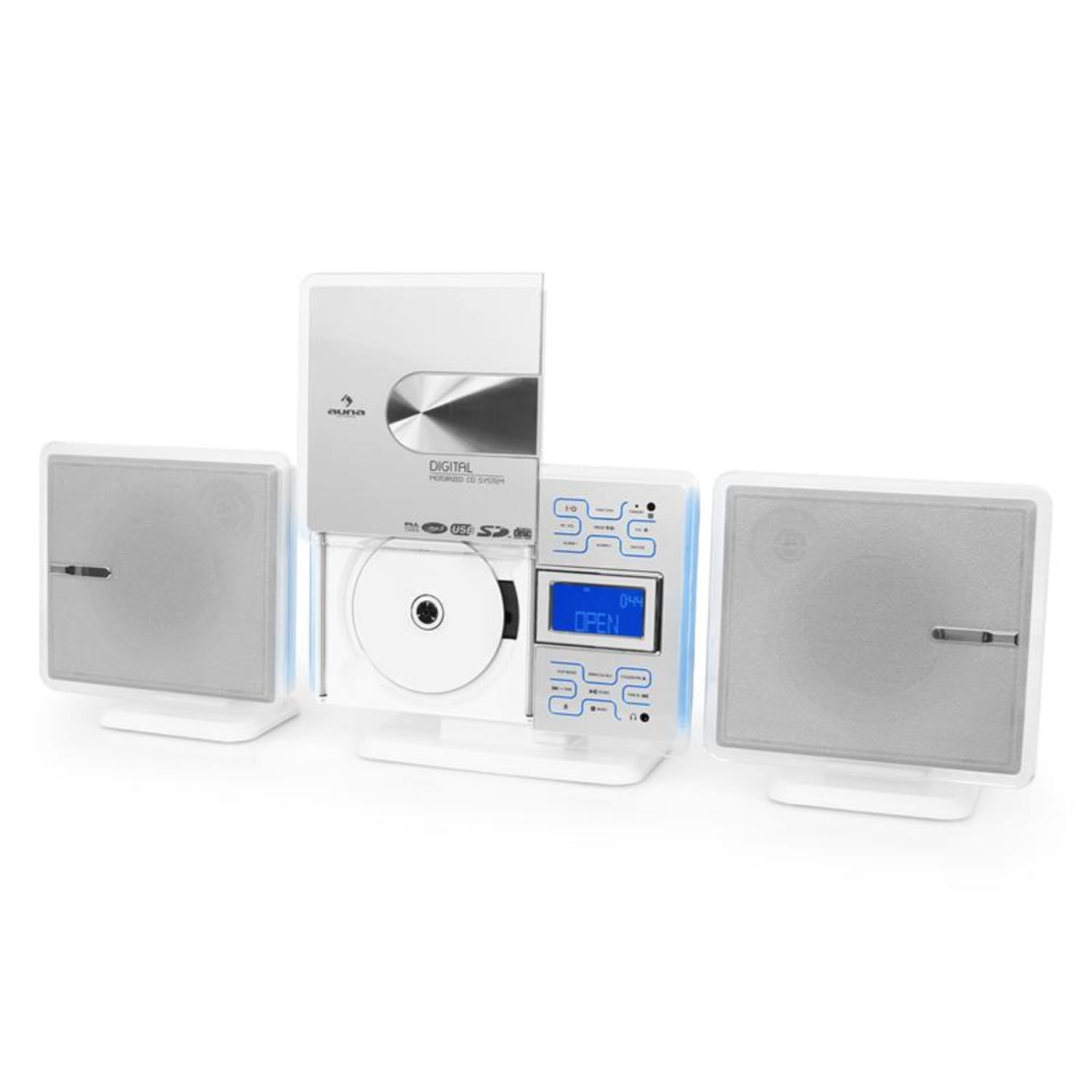 VCP-191 Cadena estéreo MP3 CD USB SD Blanco Blanco