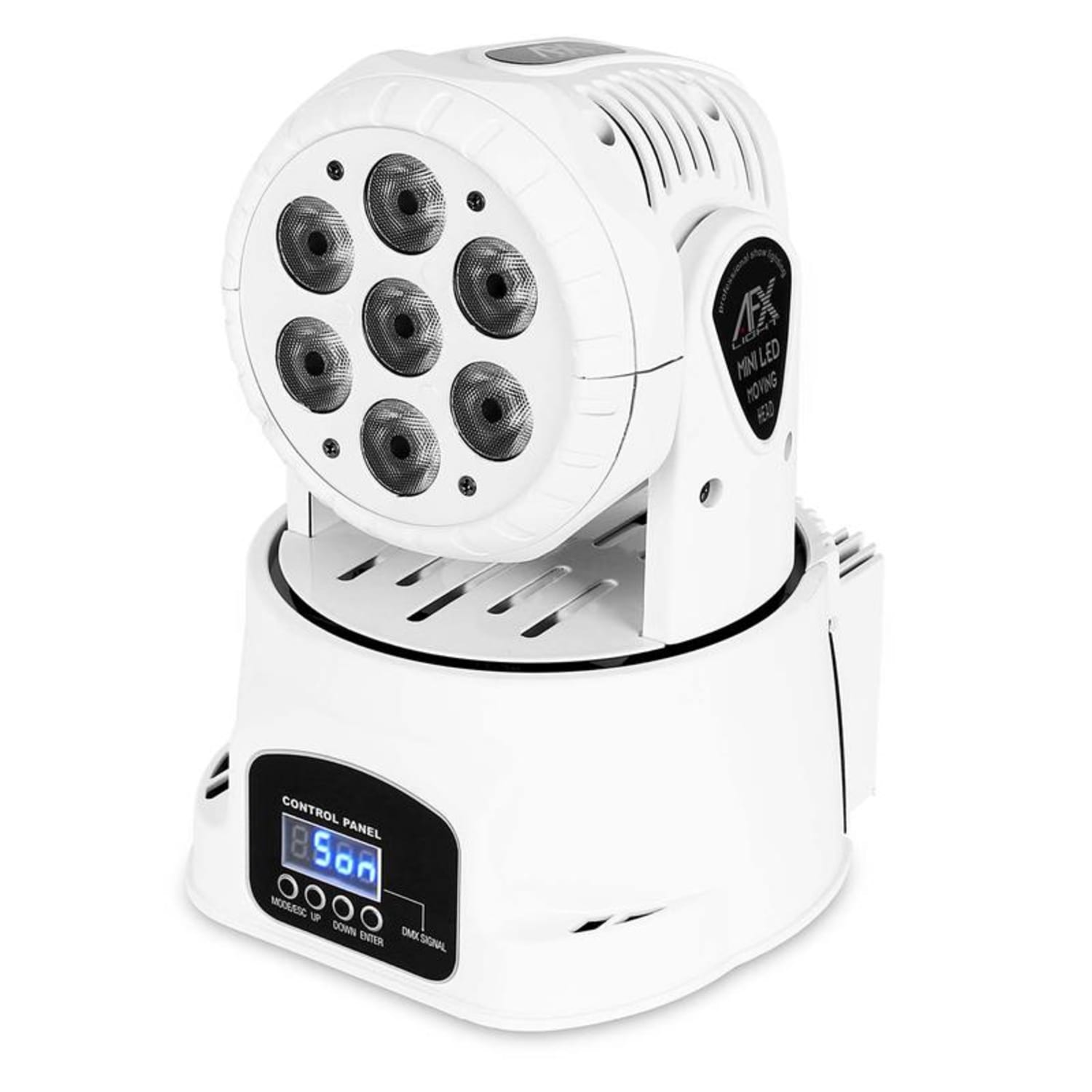 LMH350LED Mini Wash Movinghead 7 LED's DMX 13-kanalen RGBW wit 