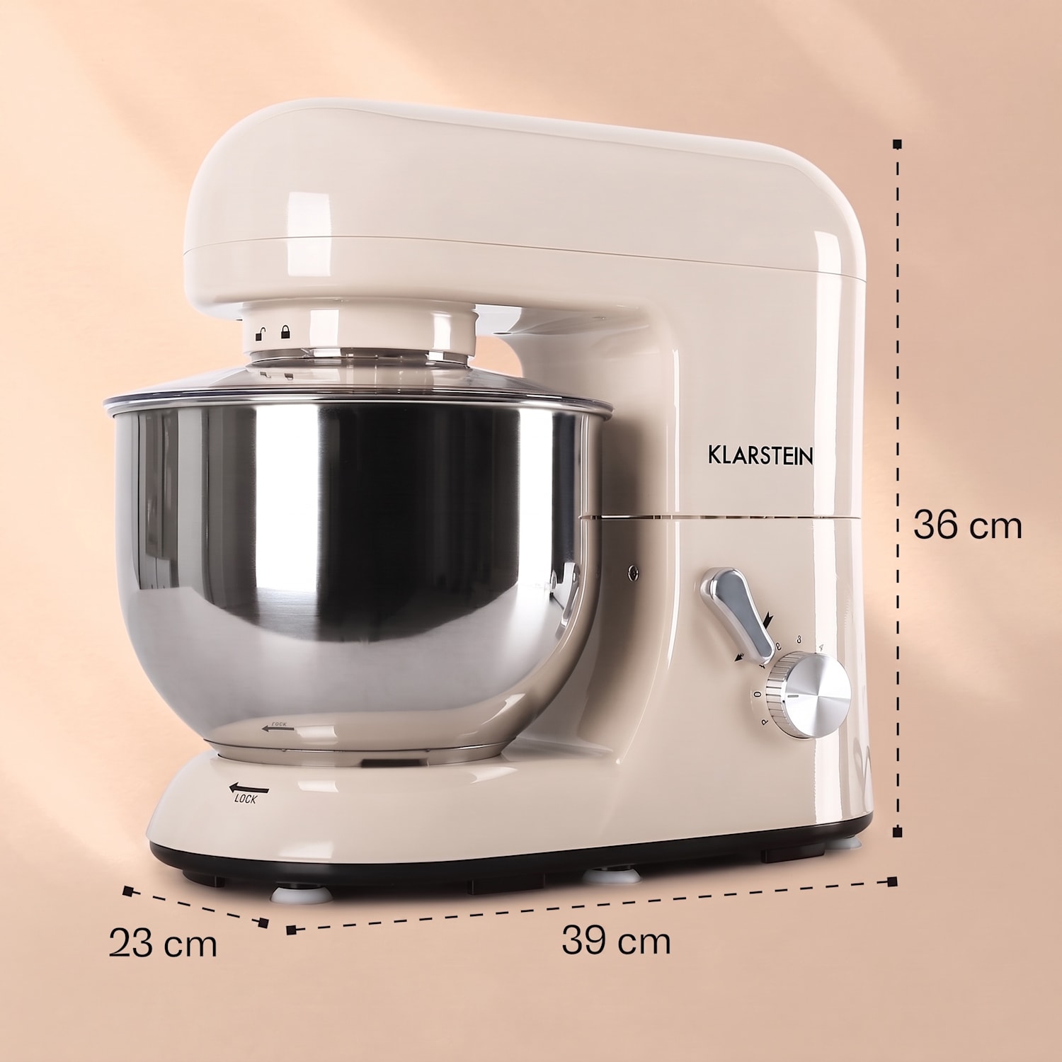 Bella, konyhai robotgép, 1800 W, 2,7 PS, 5,2 L Vintage krém