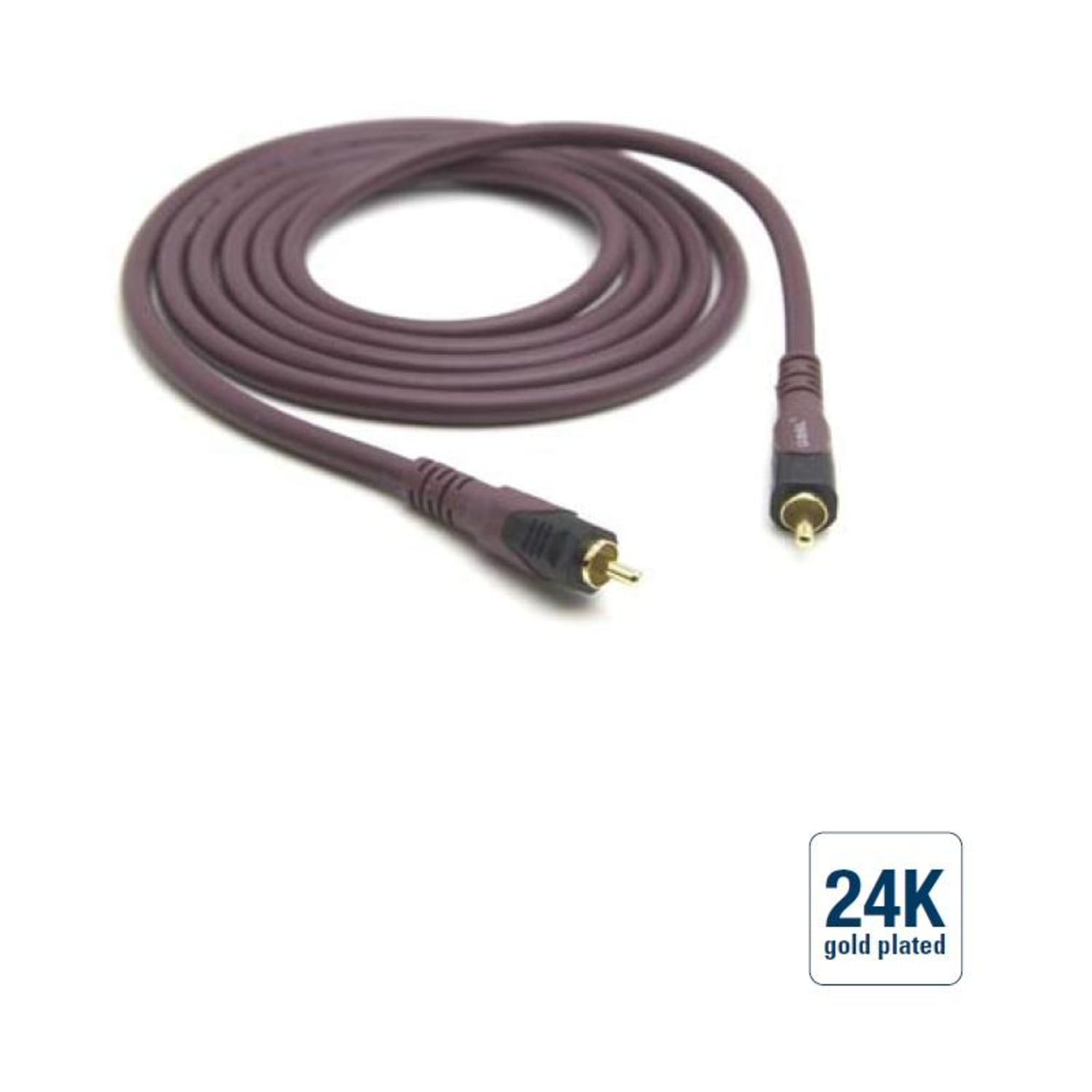 Cable digital RCA 75Ohm chapado oro 2m 