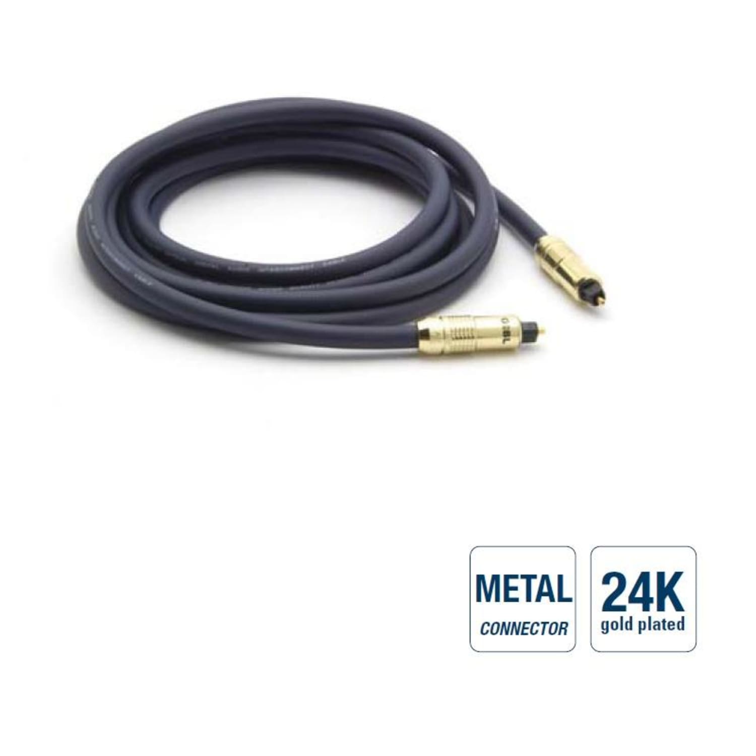 Kabel cyfrowy optyczny, włókno szklane, 2 x toslink, długość 0,6 m