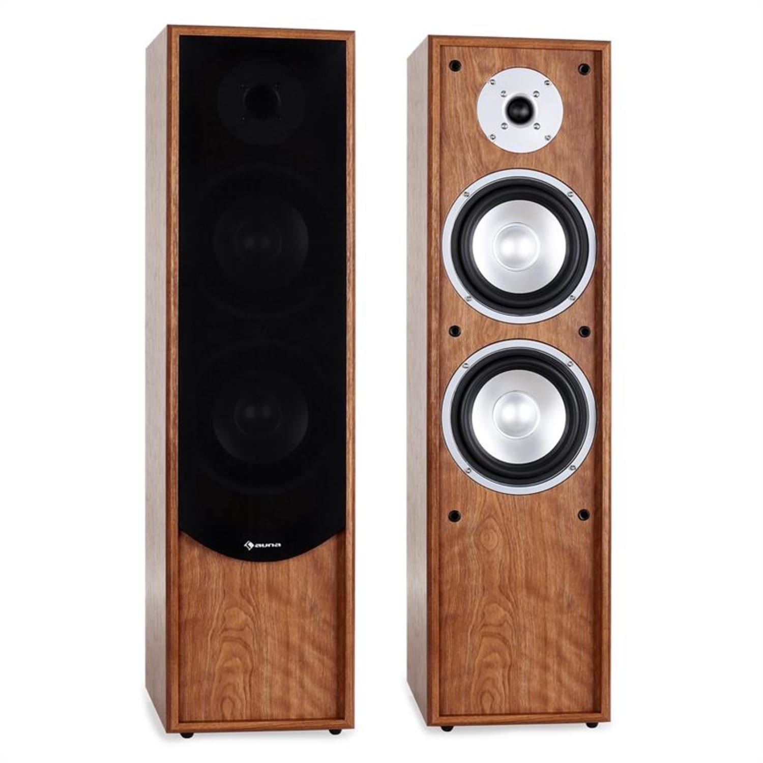 Linie-300-WN Paire d'enceintes colonnes 80W RMS passives - noyer Teck