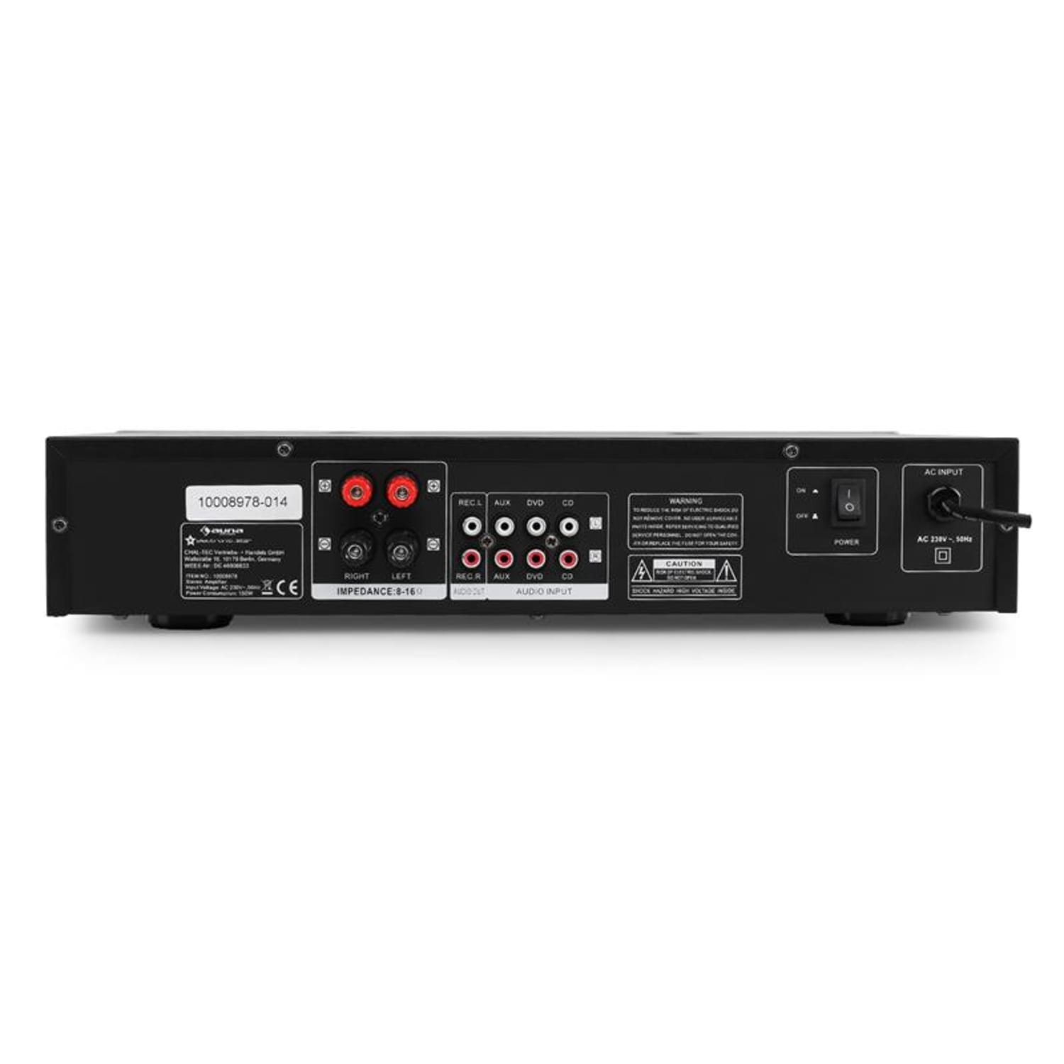AV2 CD508BT, HIFI STEREO POJAČALO, BLUETOOTH, 600W Srebrna metalik