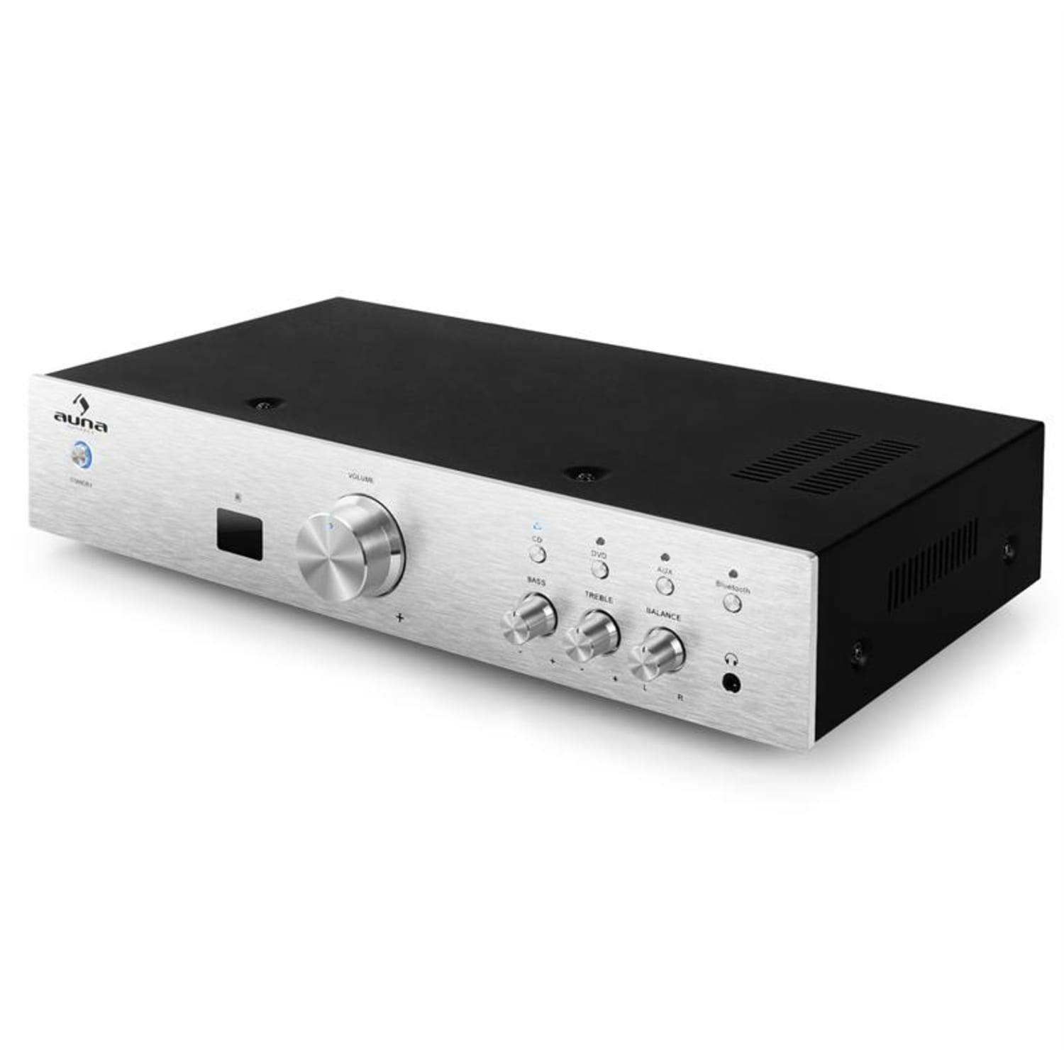AV2 CD508BT, Hifi stereo ojačevalnik, BLUETOOTH, 600 W Srebrna kovinska barva
