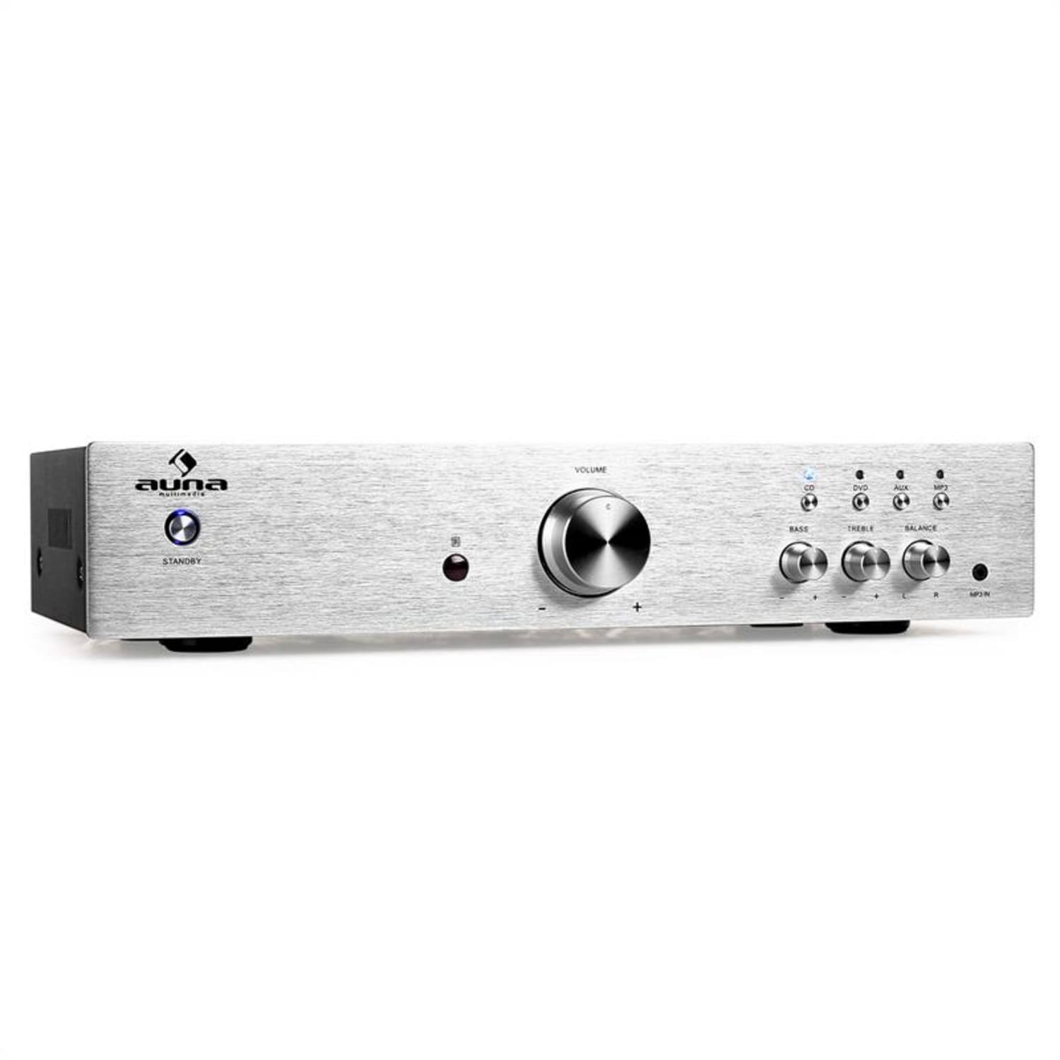 AV2-CD508, wzmacniacz Hi-Fi, stereo, 600 W, stal szlachetna Srebrny