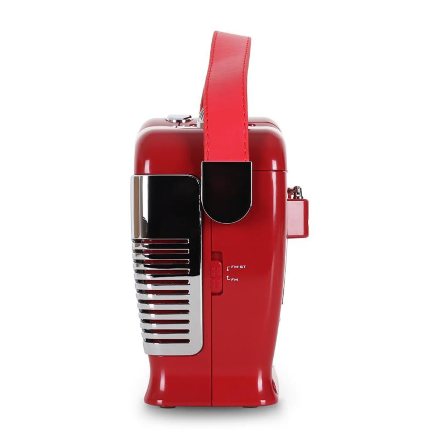 Radioodtwarzacz w stylu retro Auna MCP-69 UKW USB CD na baterie Czerwony