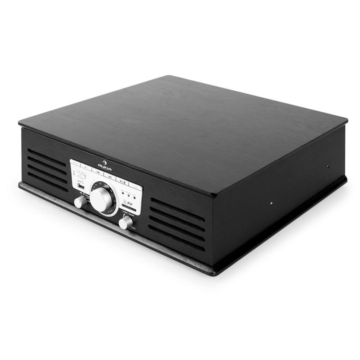 TT-92B, gramofon, wbudowane głośniki, USB, SD, AUX, UKF, czarny Czarny