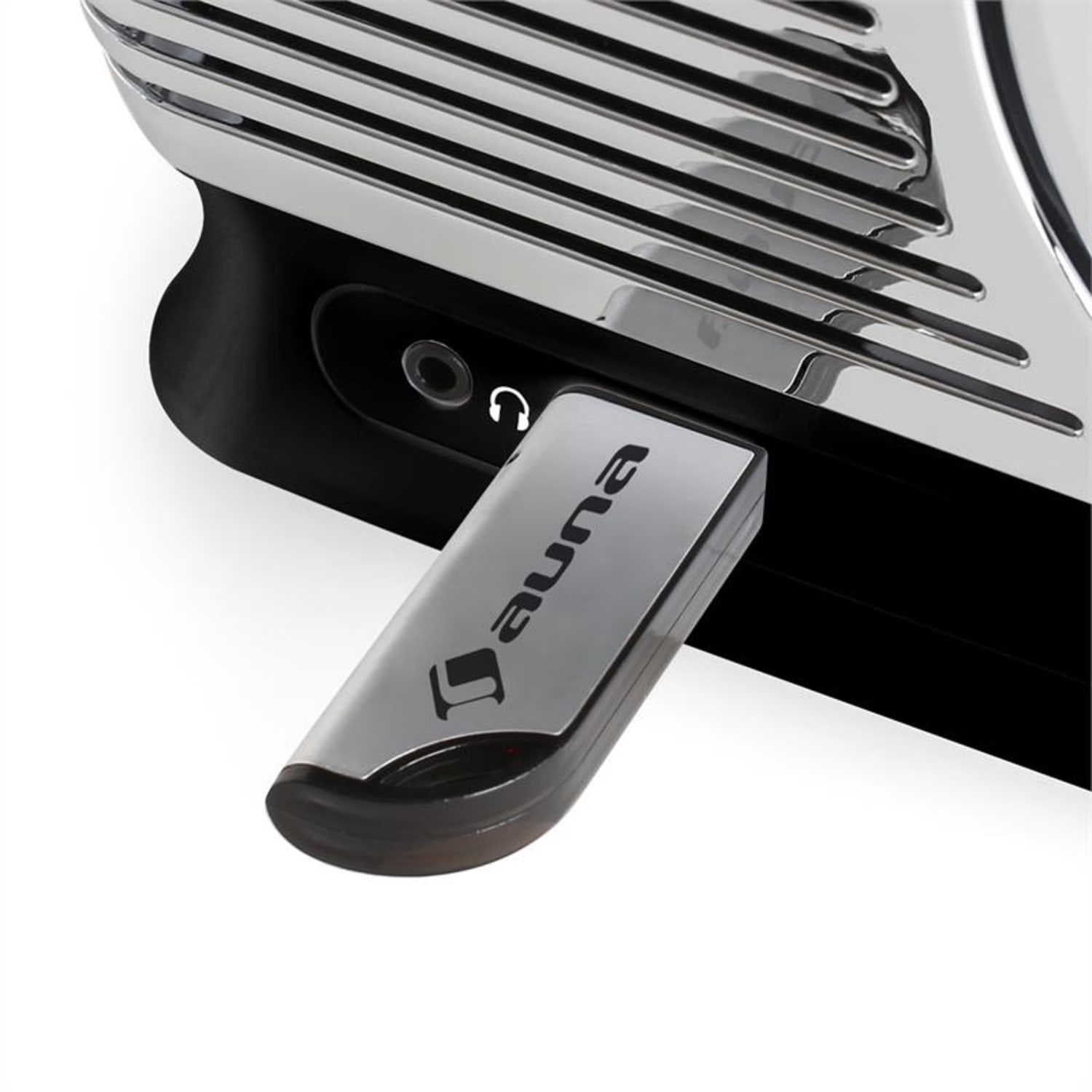 RCD-70 retró rádió, FM, USB, CD, elem, fekete Fekete