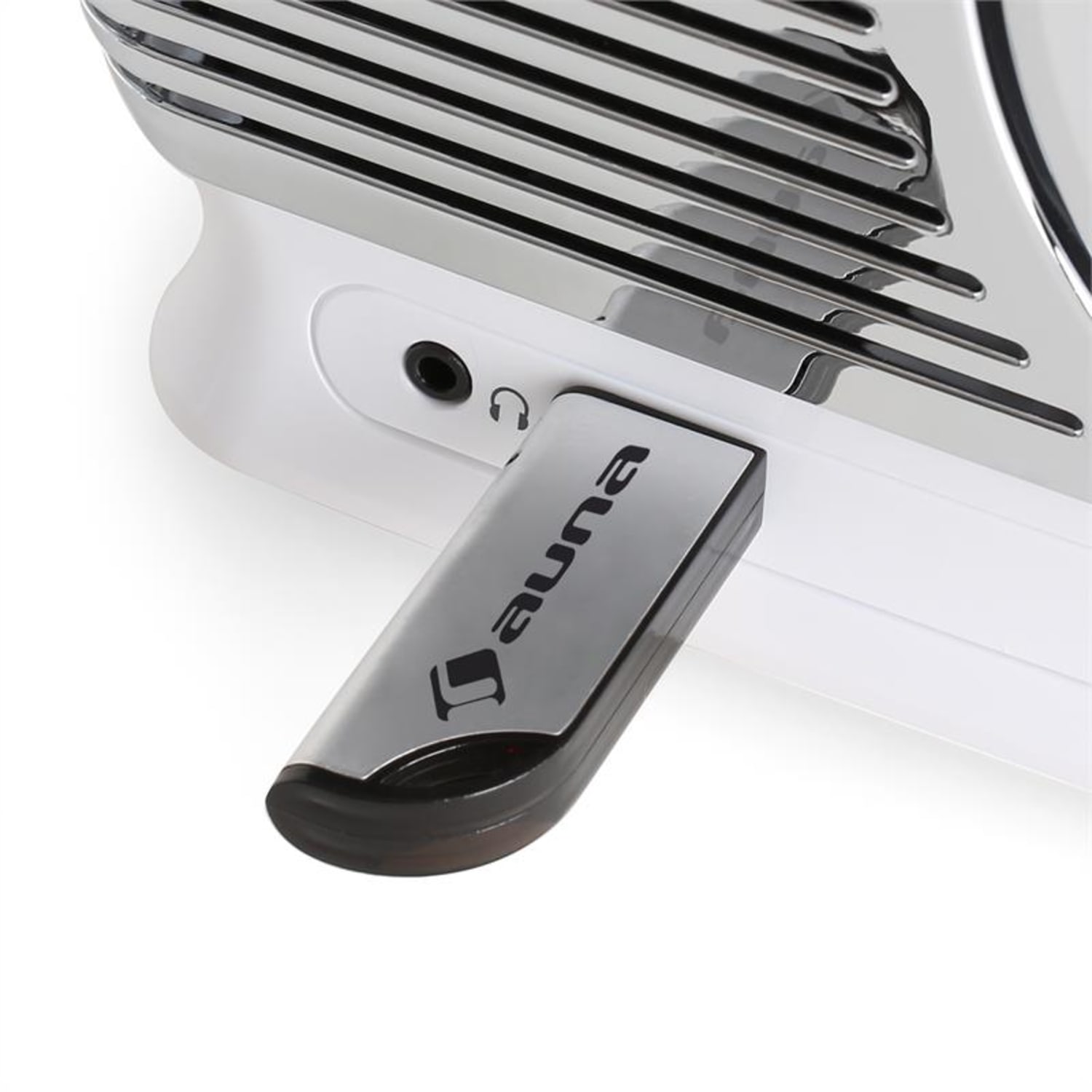RCD-70 Radio retro FM USB CD pilas blanco Blanco