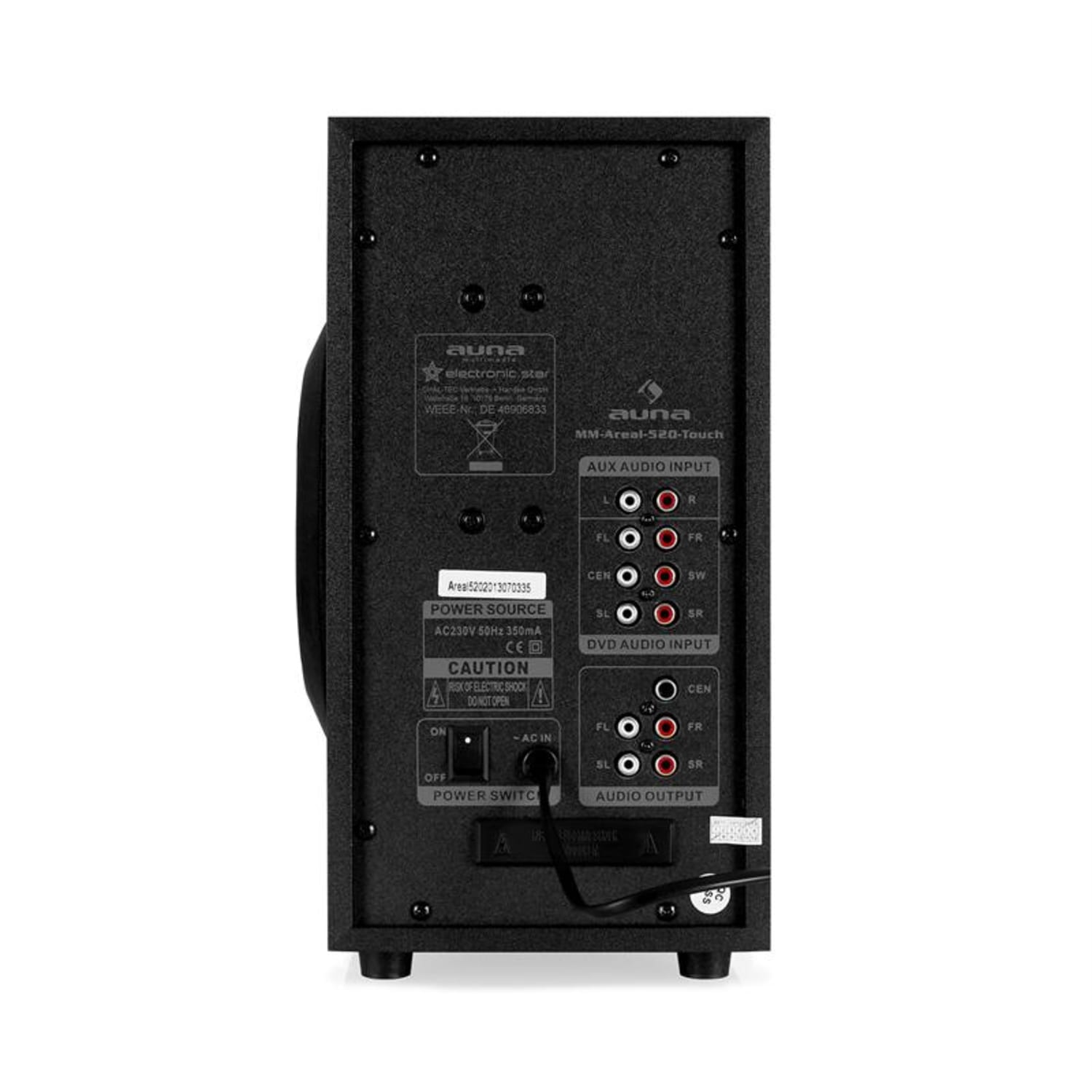 Areal 520 Sistema de altavoces 5.1 multitáctil AUX 95W 