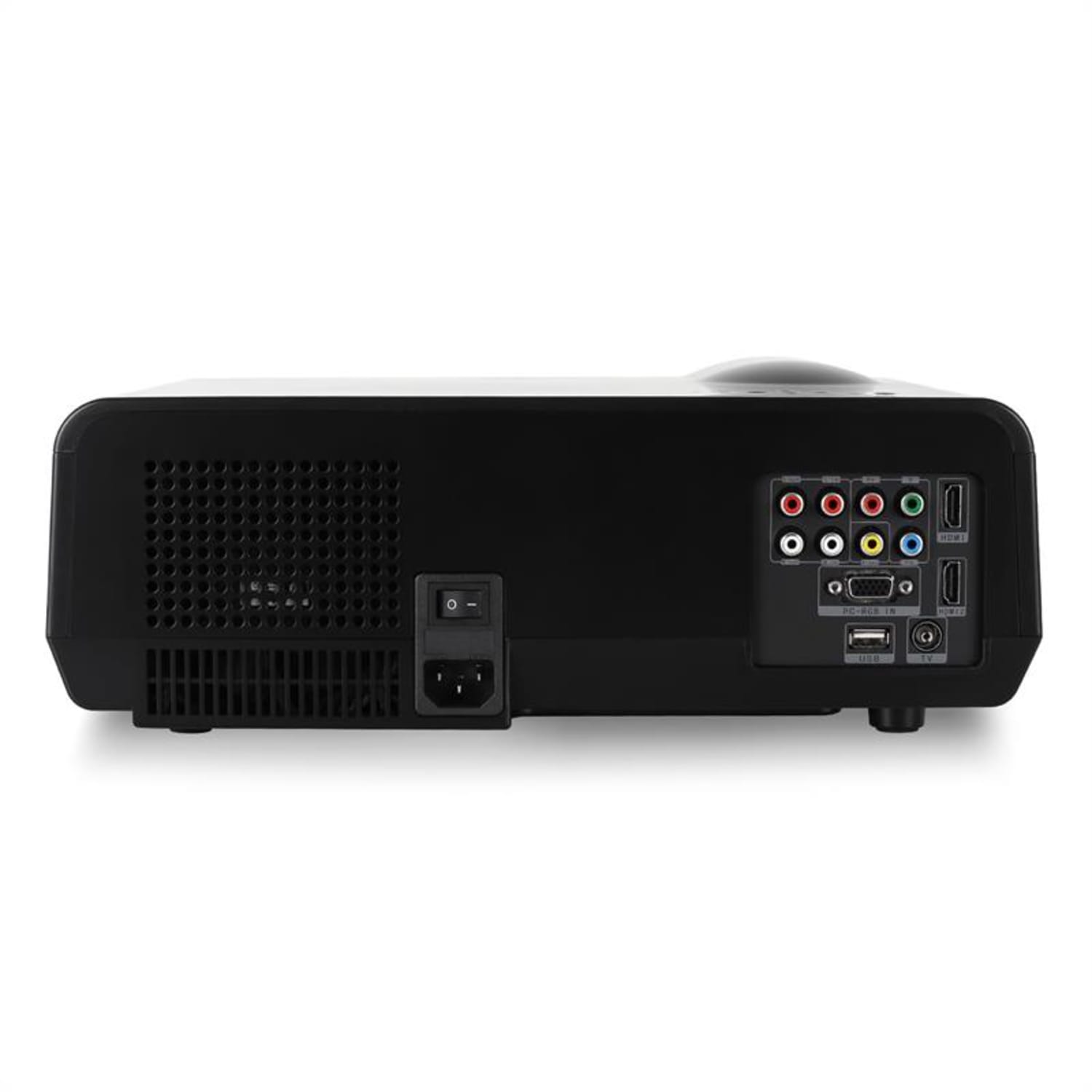 LCDP-HD-Q-2000-W LED projektor, TV, HDMI, fekete 