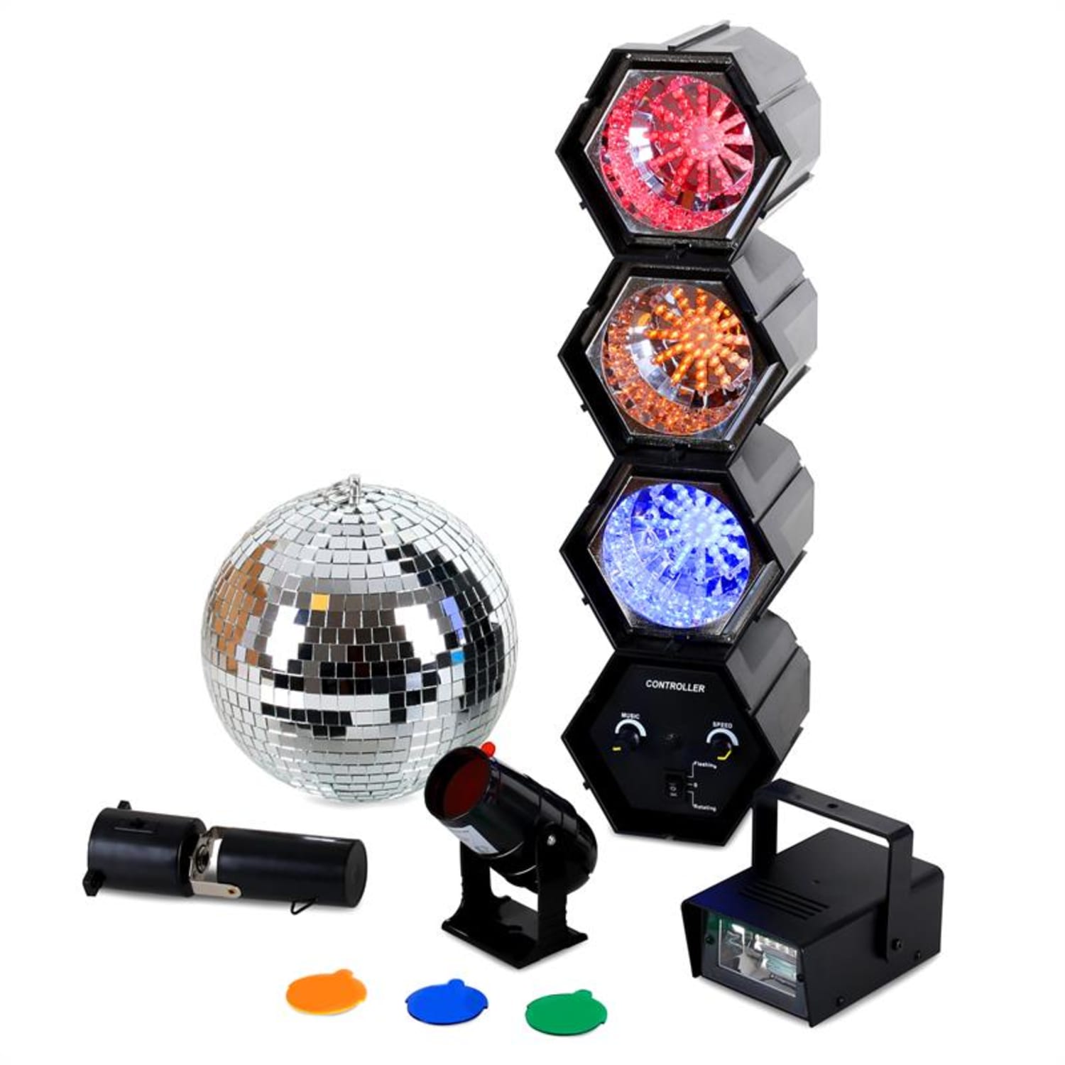 Mega LED Party Set sfera strobo light organ 