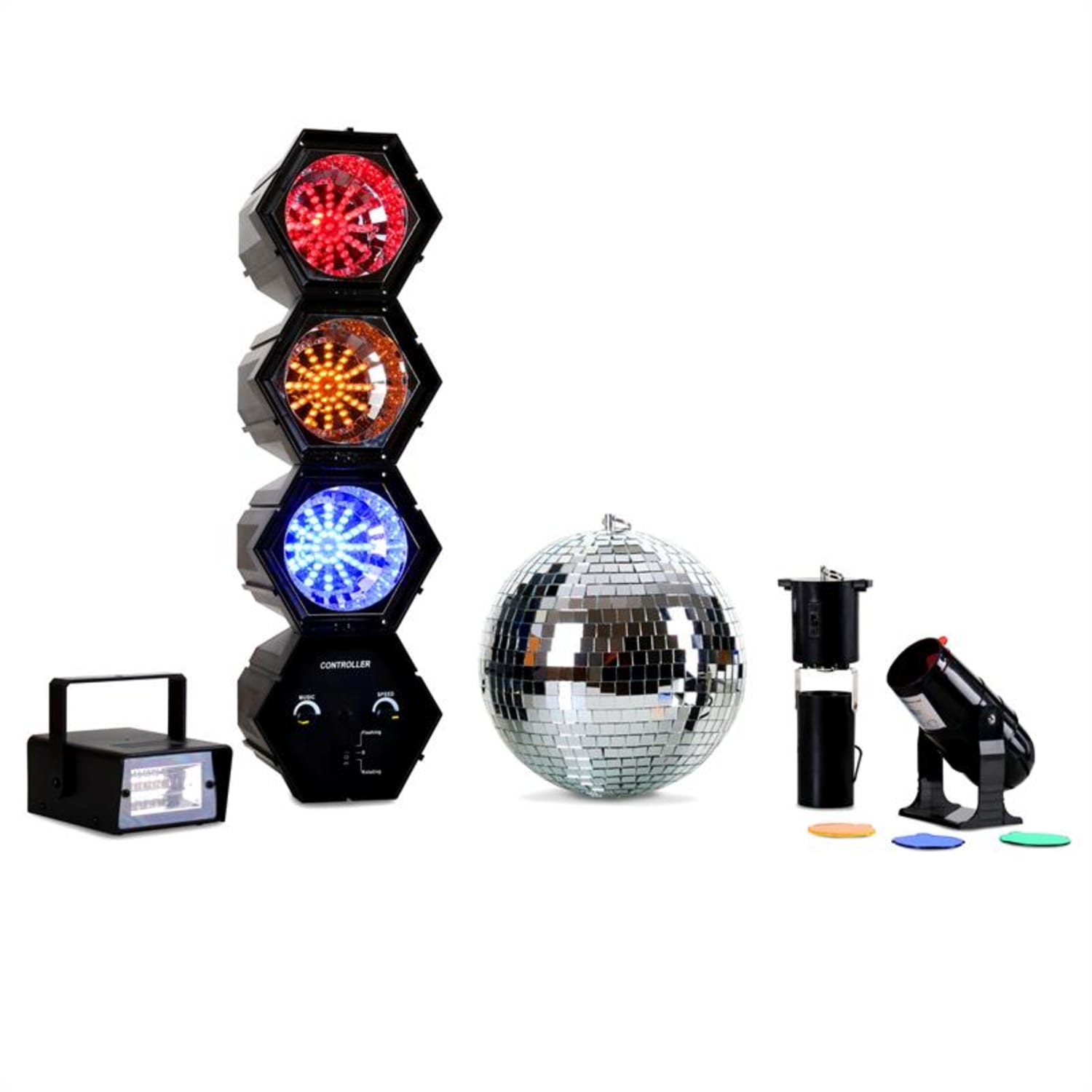 Mega LED Party Set sfera strobo light organ 