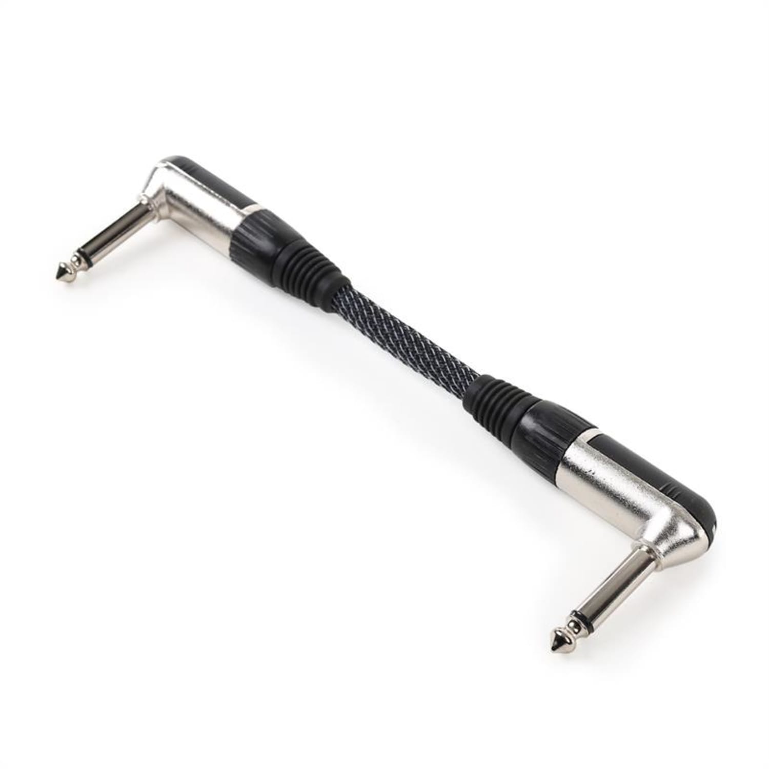Cable patch jack de 6,35 mm acodado 15 cm 