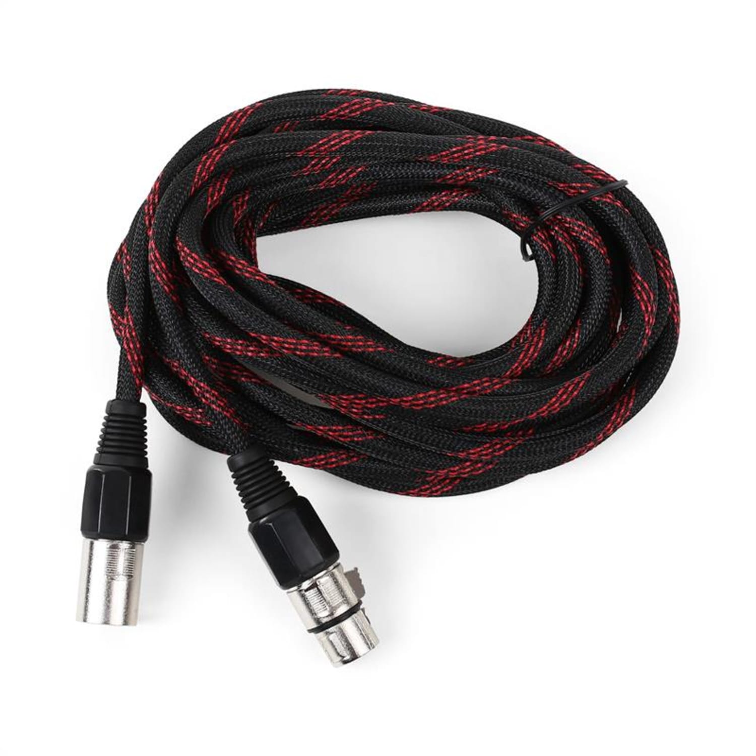 XLR-KABEL, CRNO-CRVENI, TEKSTIL, 6 M 