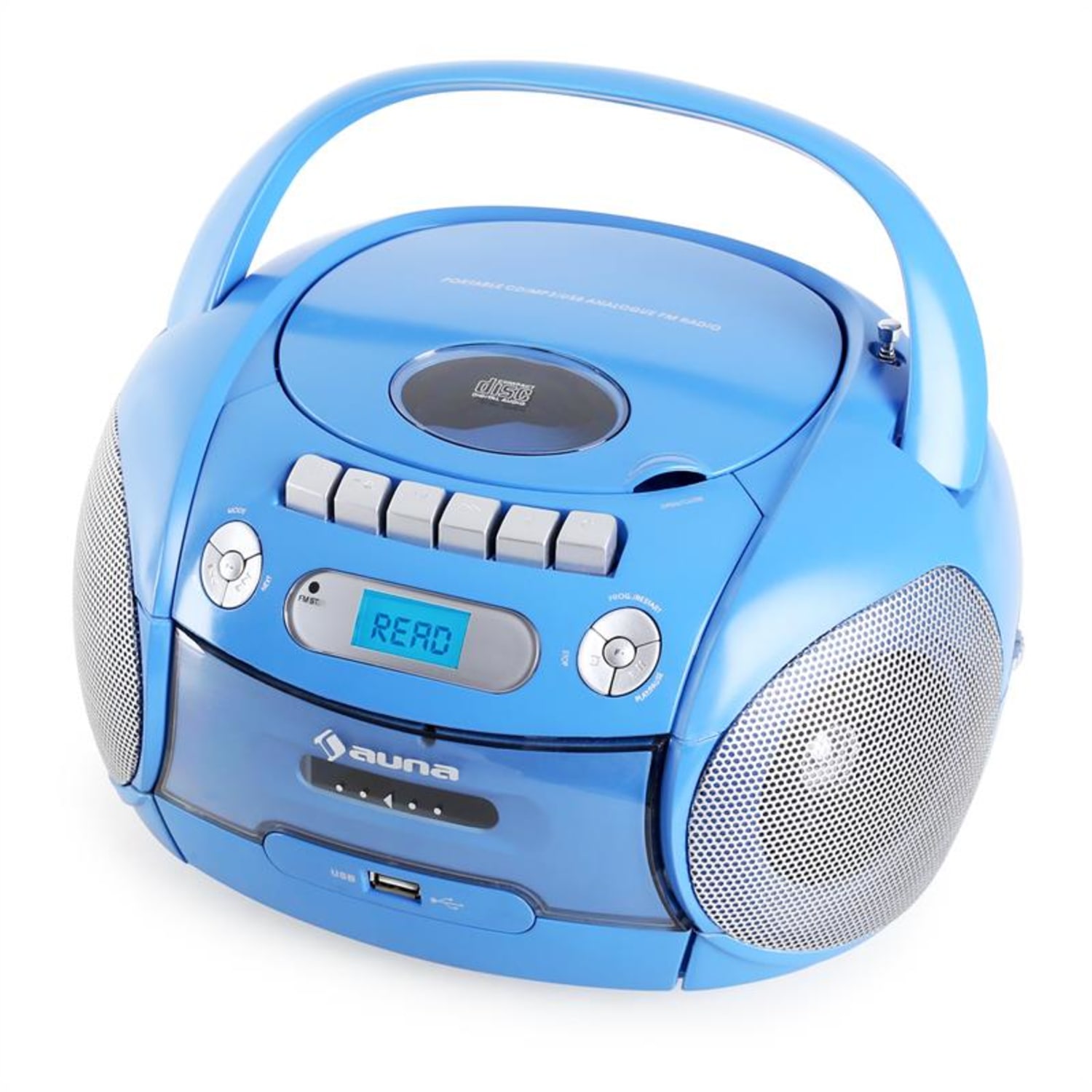 Boomboy Radio-cassete CD USB MP3 azul 