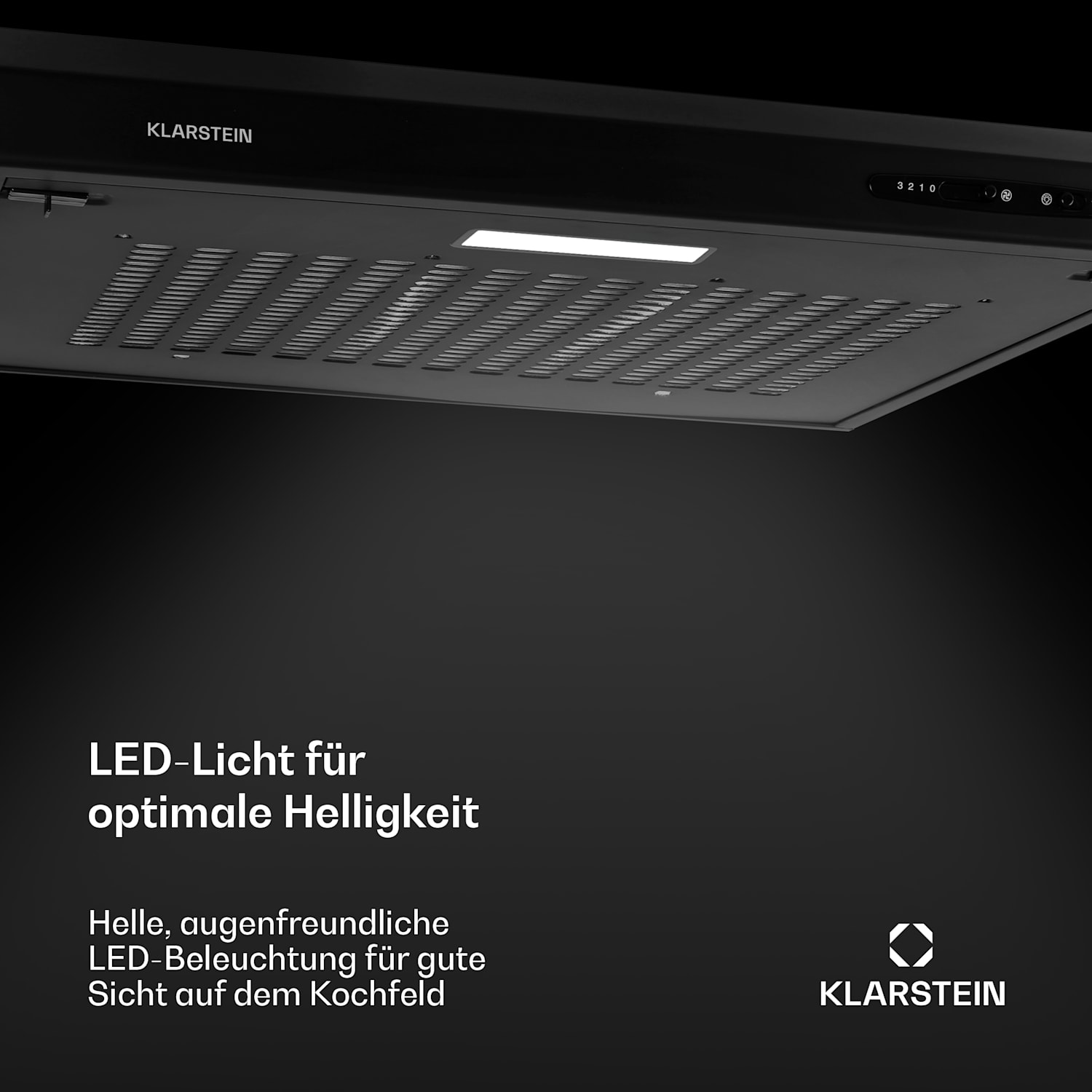 UW60BL Dunstabzugshaube 60 cm Abzug Unterbau LED 210 m³/h 