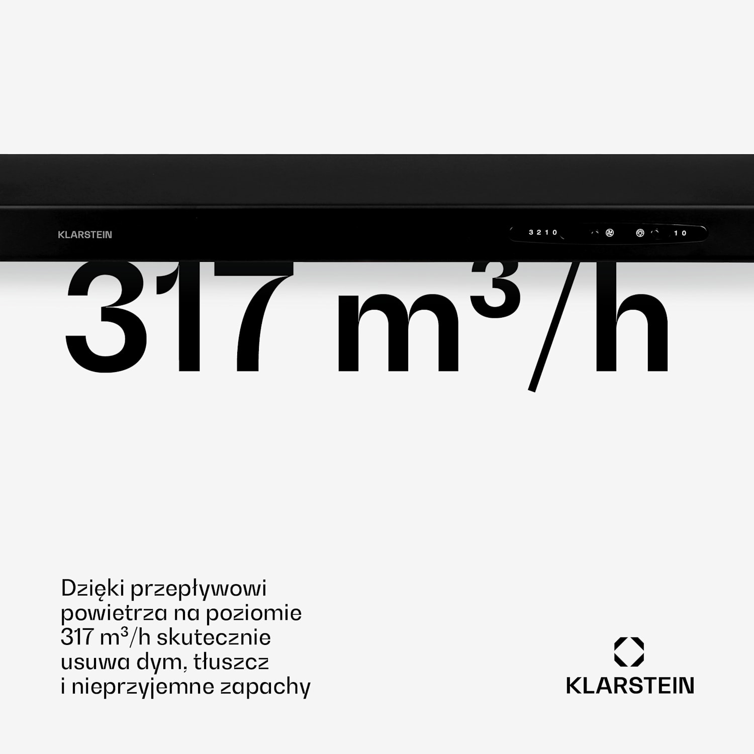 UW60BL, okap kuchenny podszafkowy, 60 cm, 170 m³/h, kolor czarny 