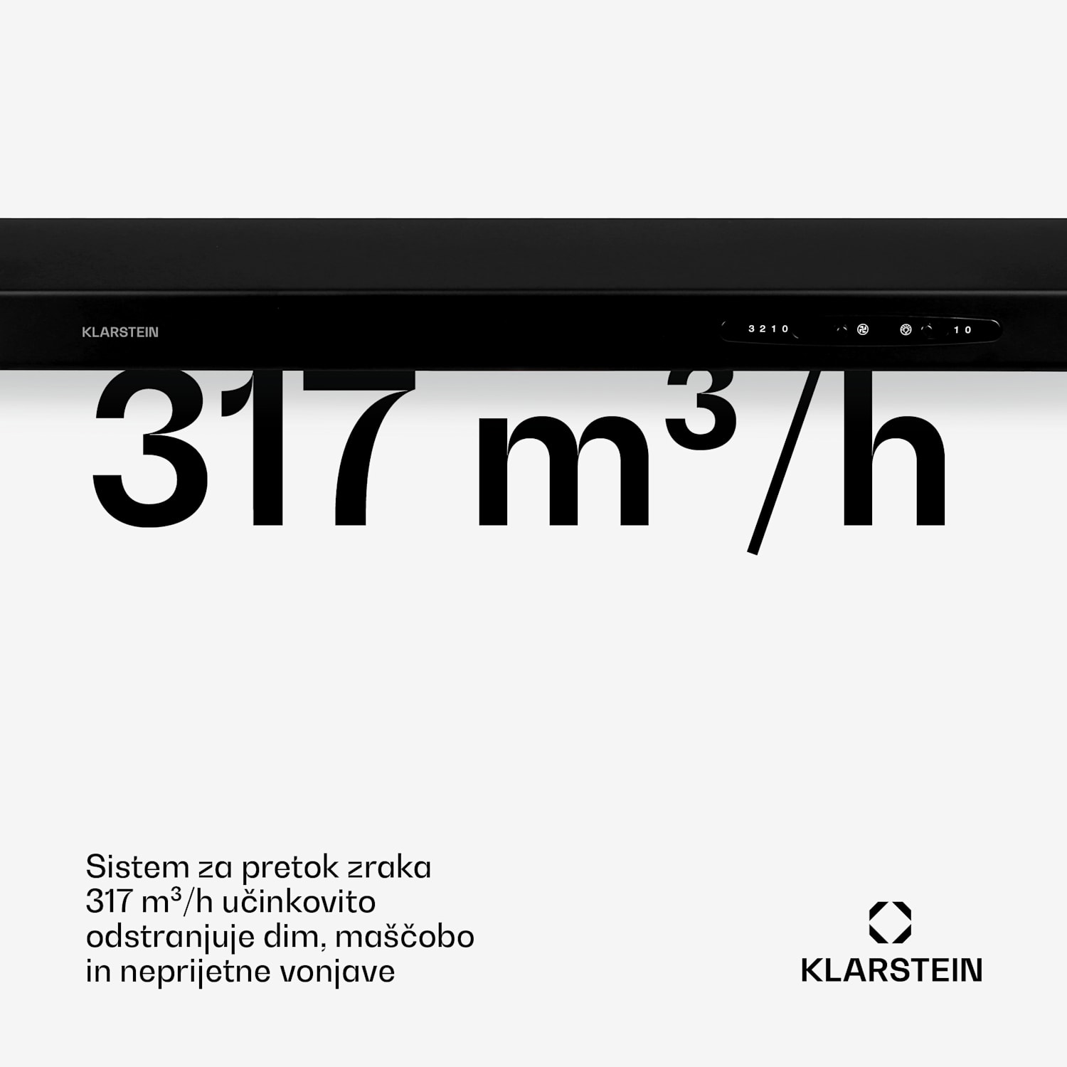 UW60BL Ekstraktorska napa za štedilnik 115 W Stainless jeklo, črn 