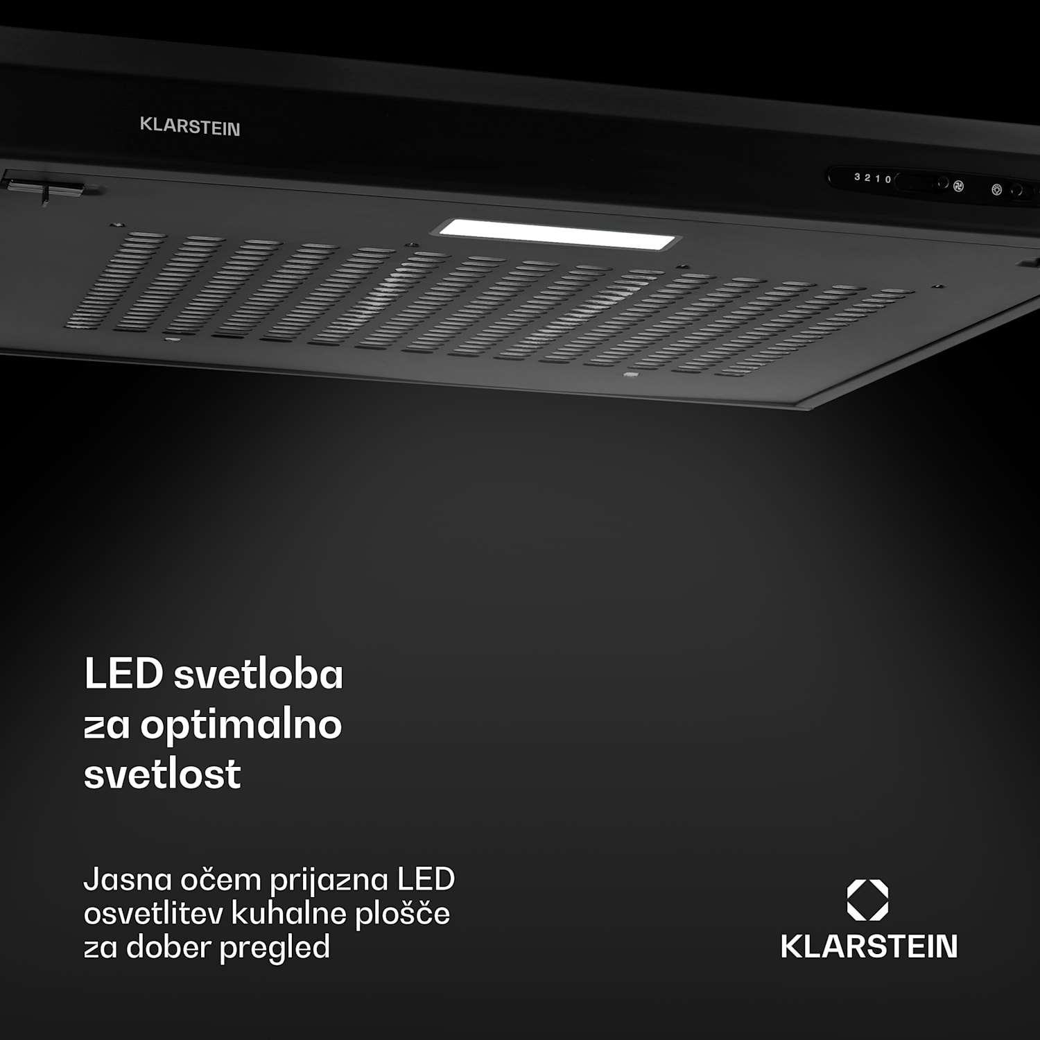 UW60BL Ekstraktorska napa za štedilnik 115 W Stainless jeklo, črn 