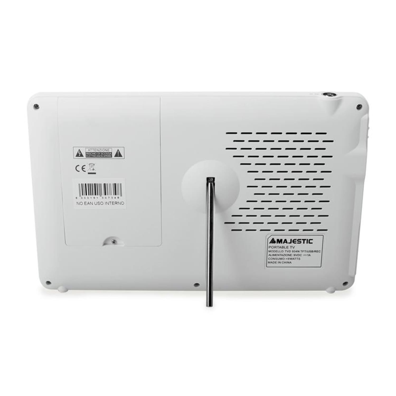 TVD-934N Portable DVB-T Mini TV 9" LCD USB White 