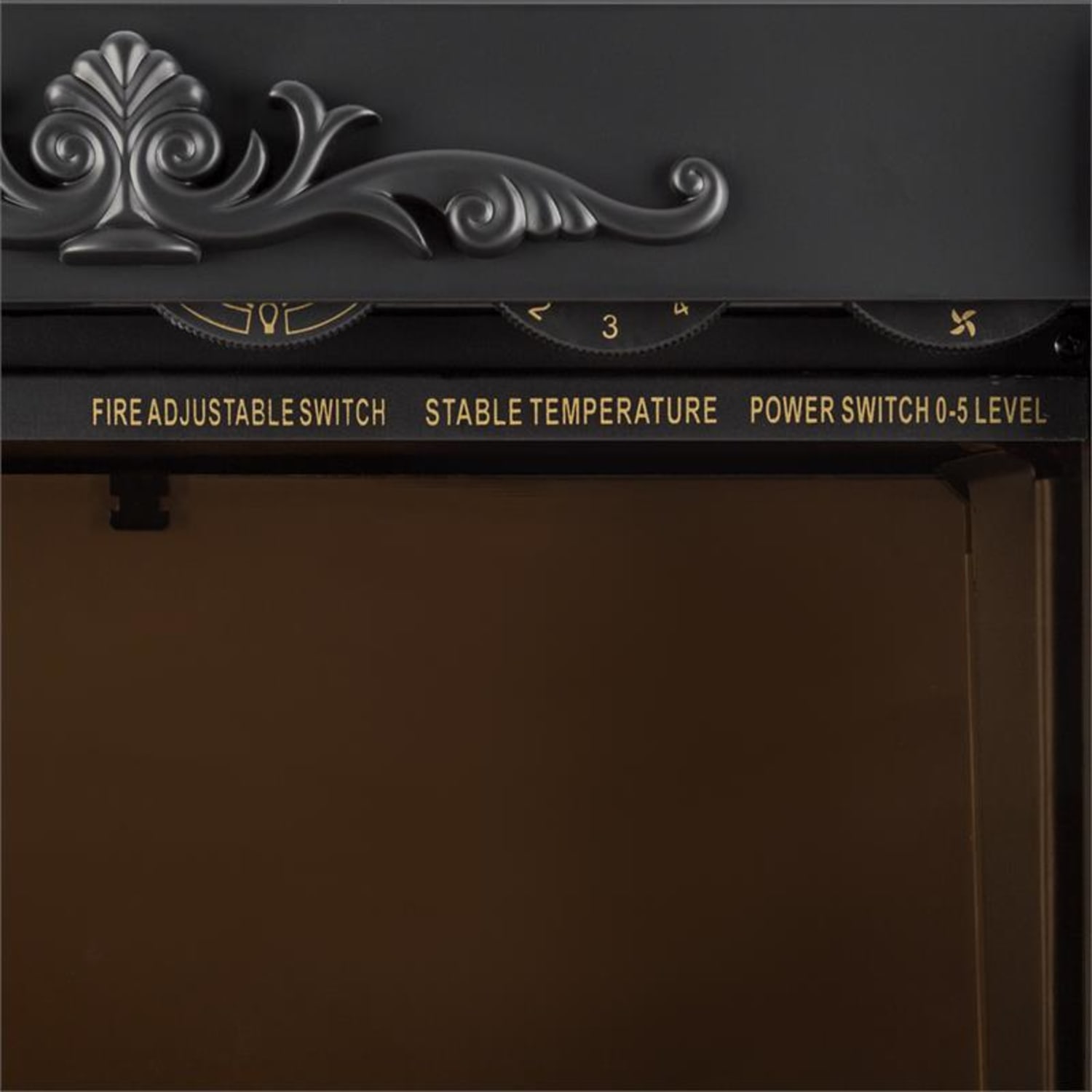 Grenoble elektrische haard sfeerhaard | kachelventilator | 3 warmtestanden | max. 1850 watt | wieltjes | thermostaat 