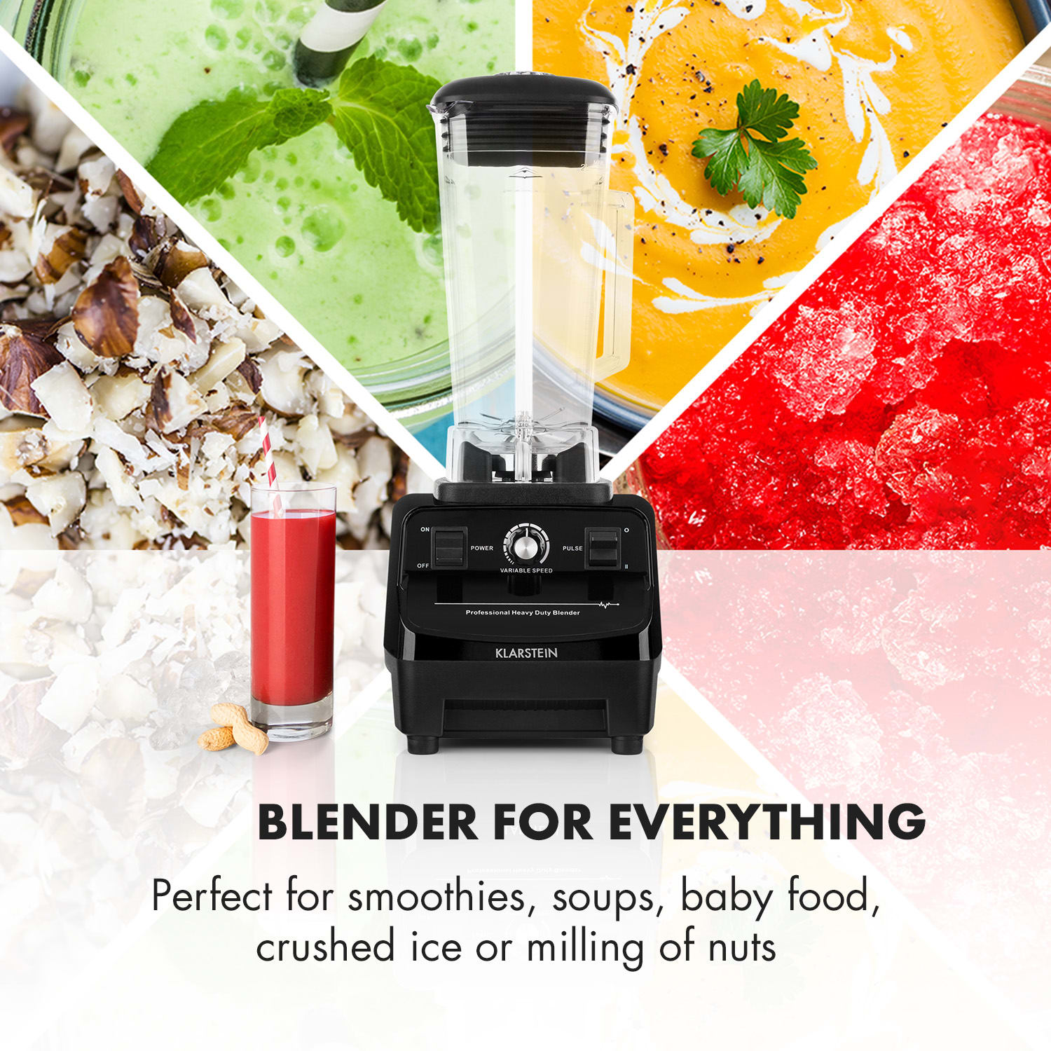 Klarstein Herakles 3G, asztali mixer, 2 l Fekete
