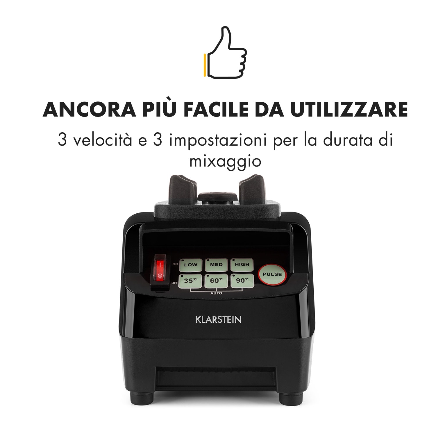 Herakles 5G frullatore da tavolo blender 1500 W 2 litro nero Nero