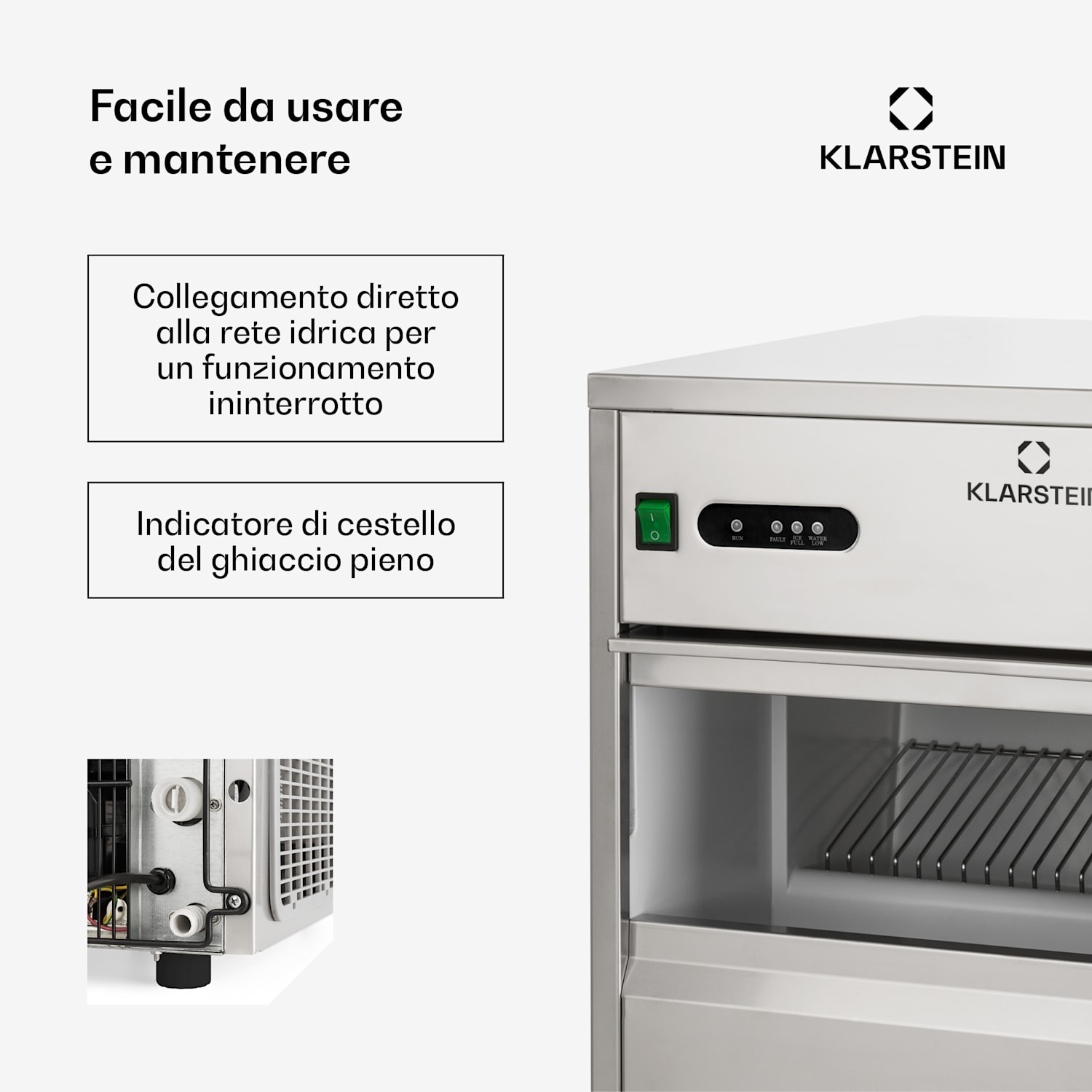 Powericer XL - Macchina per cubetti ghiaccio 145W 20Kg/giorno XL