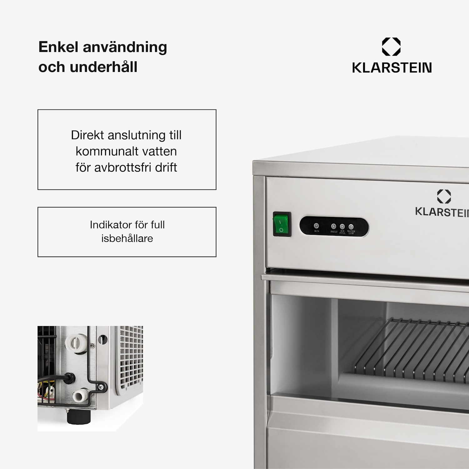 Powericer XL industriismaskin 240 W 20 kg/dag rostfritt stål XL