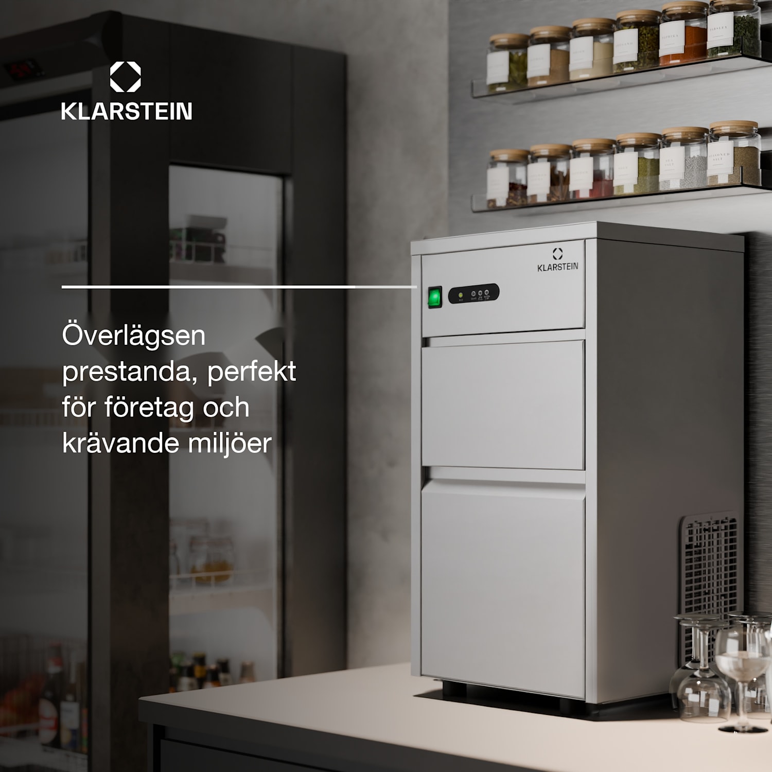 Powericer XL industriismaskin 240 W 20 kg/dag rostfritt stål XL
