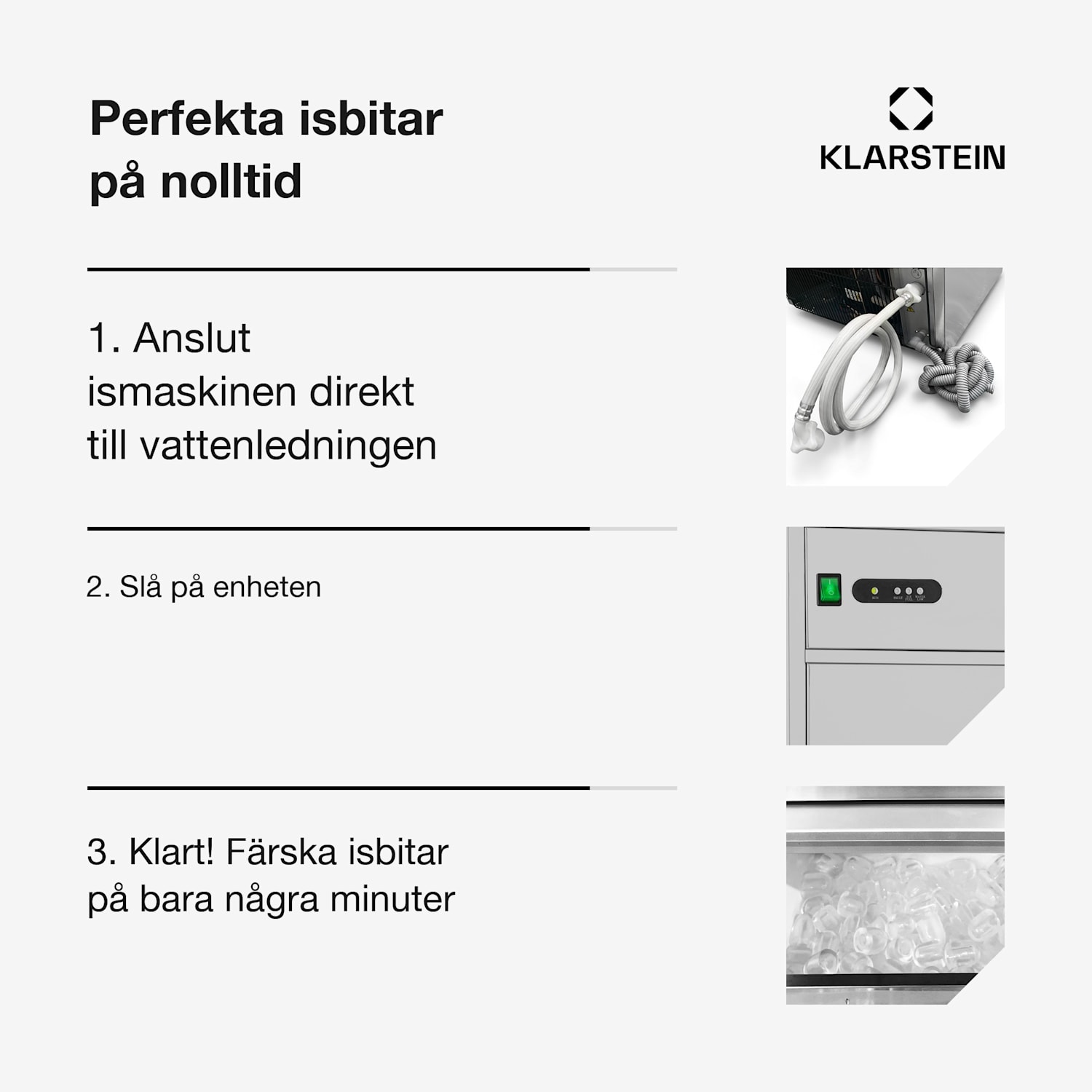 Powericer XL industriismaskin 240 W 20 kg/dag rostfritt stål XL