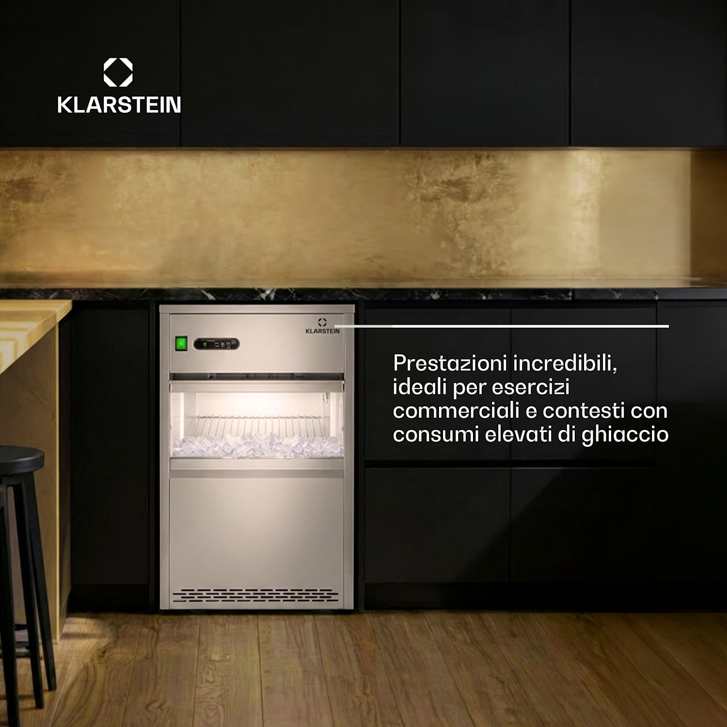 Powericer XXL - macchina per cubetti ghiaccio 160W 25Kg/giorno XXL