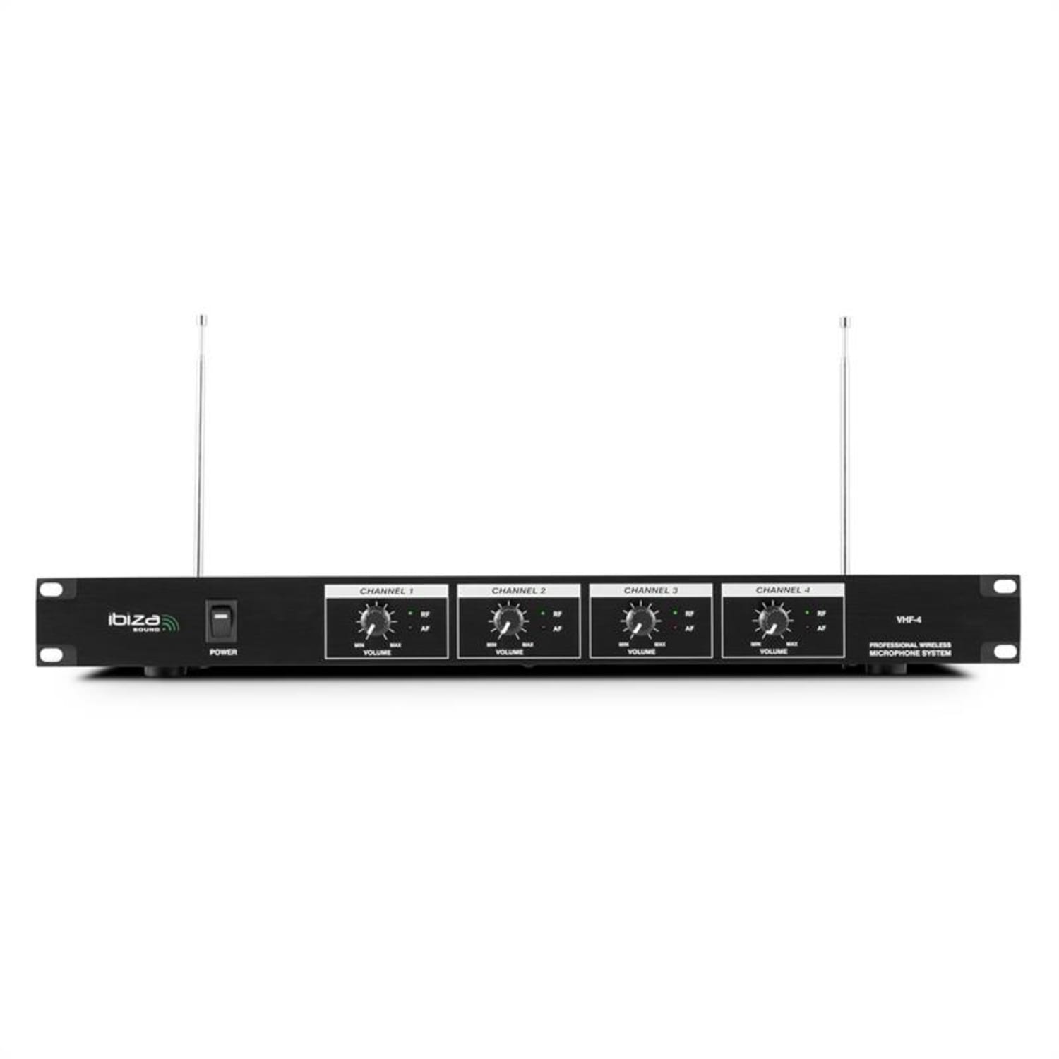 VHF4, set 4-kanalnih radijskih mikrofona, 3 x mikrofon, 1 x set za glavu, doseg 60 m 