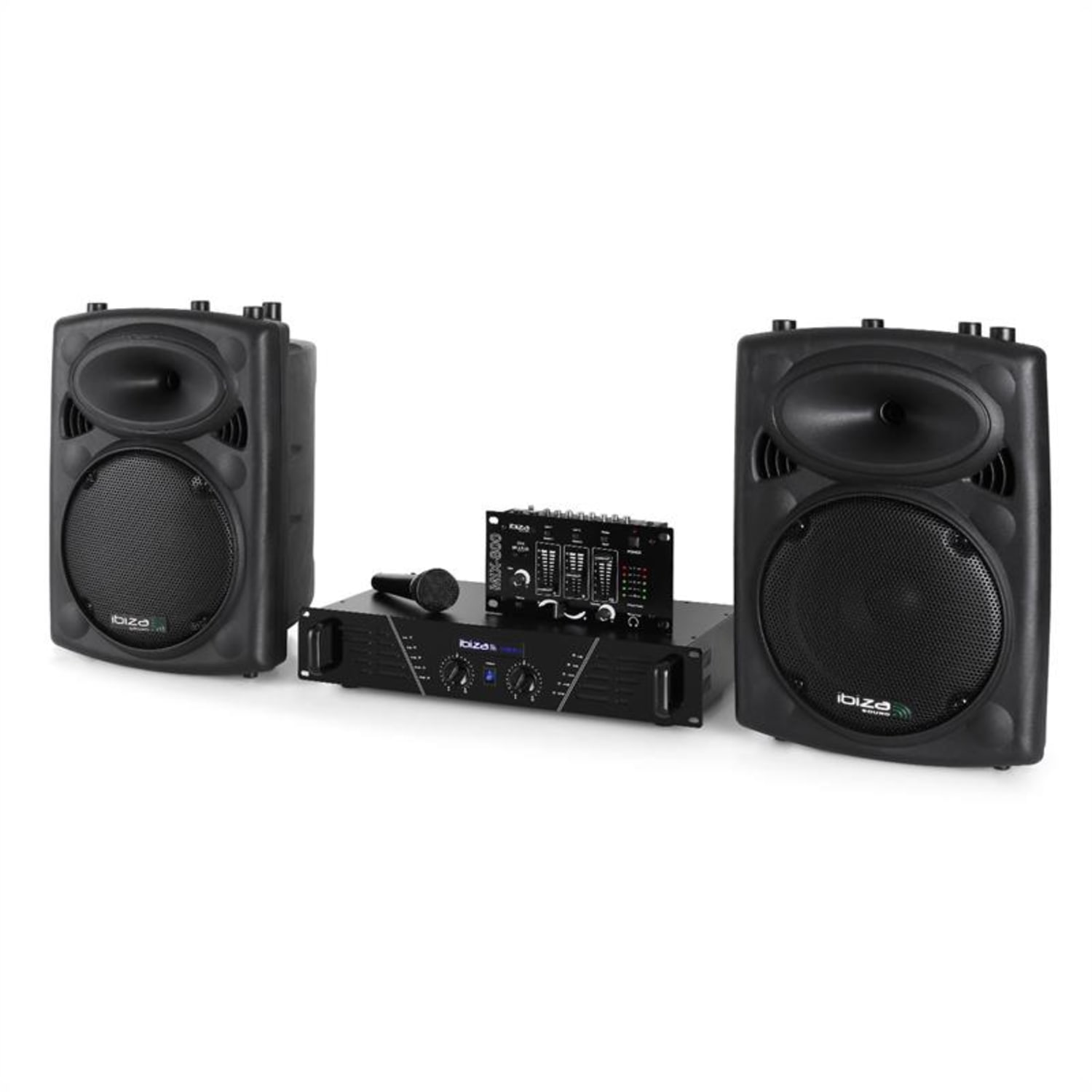 DJ300MK2 Disco Sound Set DJ PA sono AUX MIC 