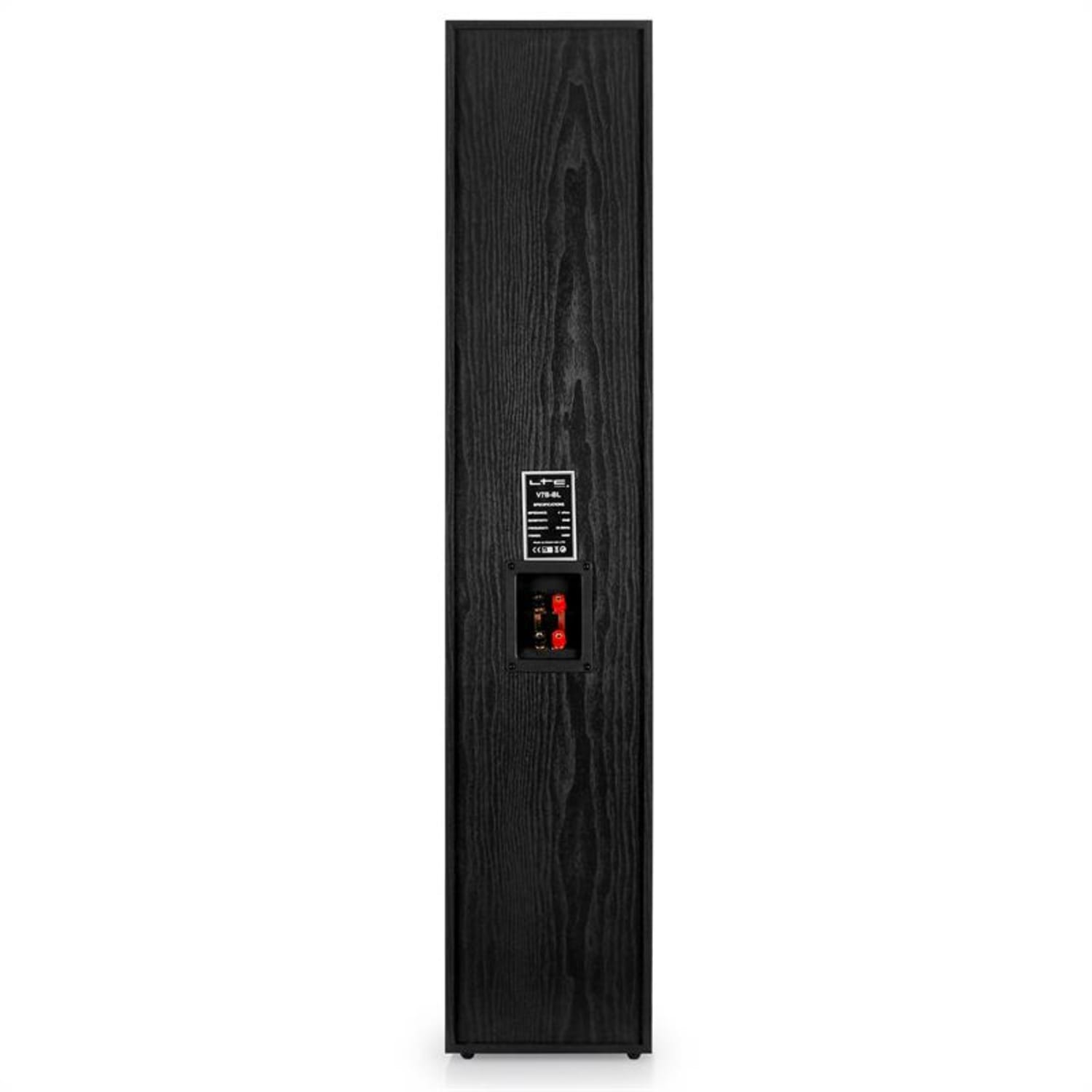 V7B Paire d'enceintes colonne 4 voies 16,5cm bassreflex Noir