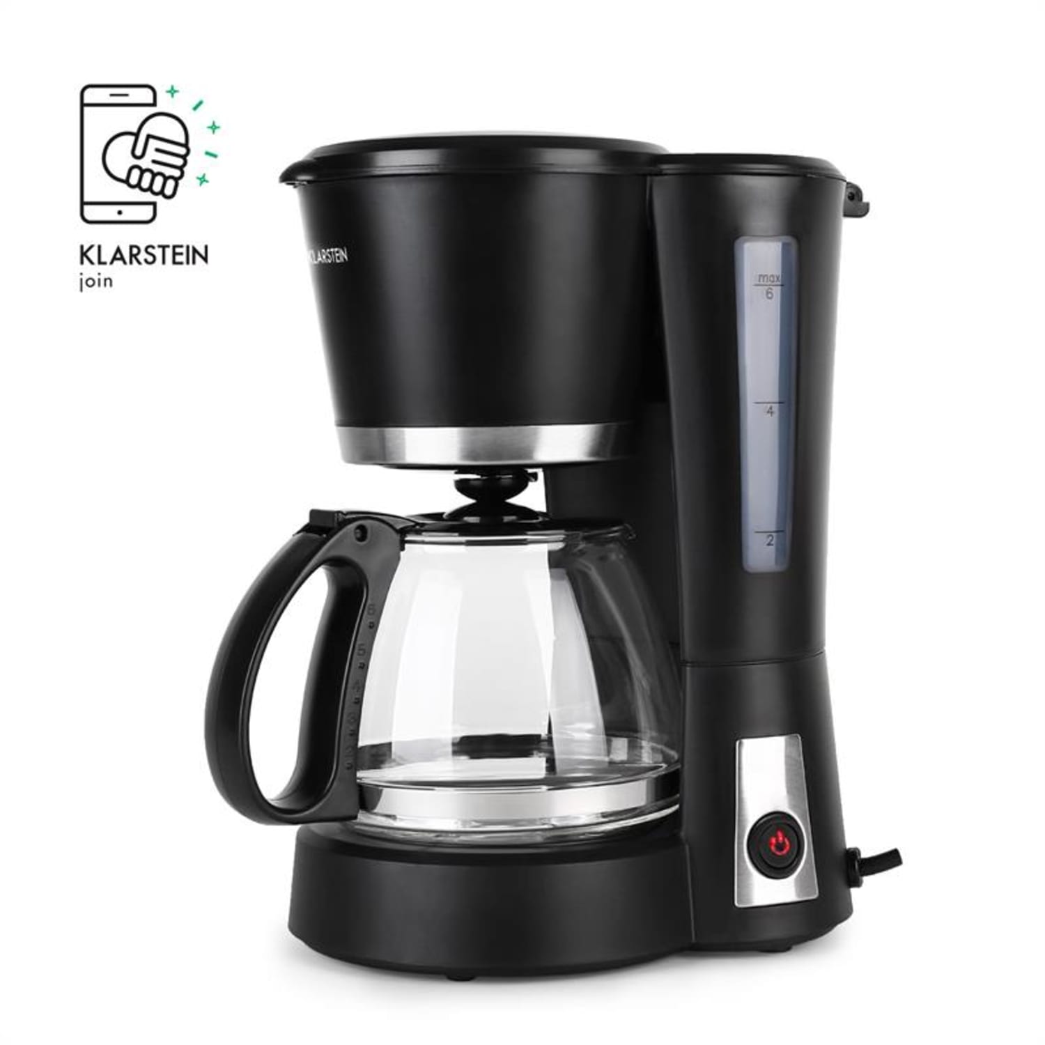 Klarstein Minibarista, 550 W, 0,6 l, kuhalnik za kavo, črn 