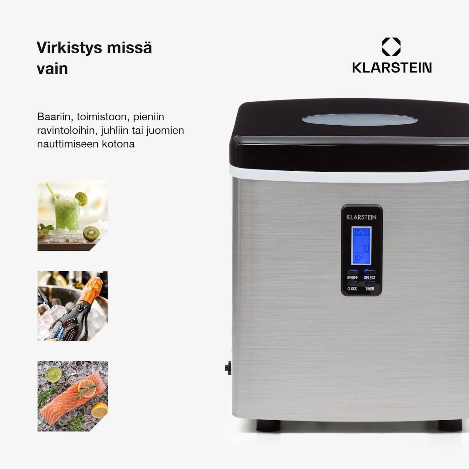 Mr. Black-Frost Jääpalakone 150 W teräs-musta Musta