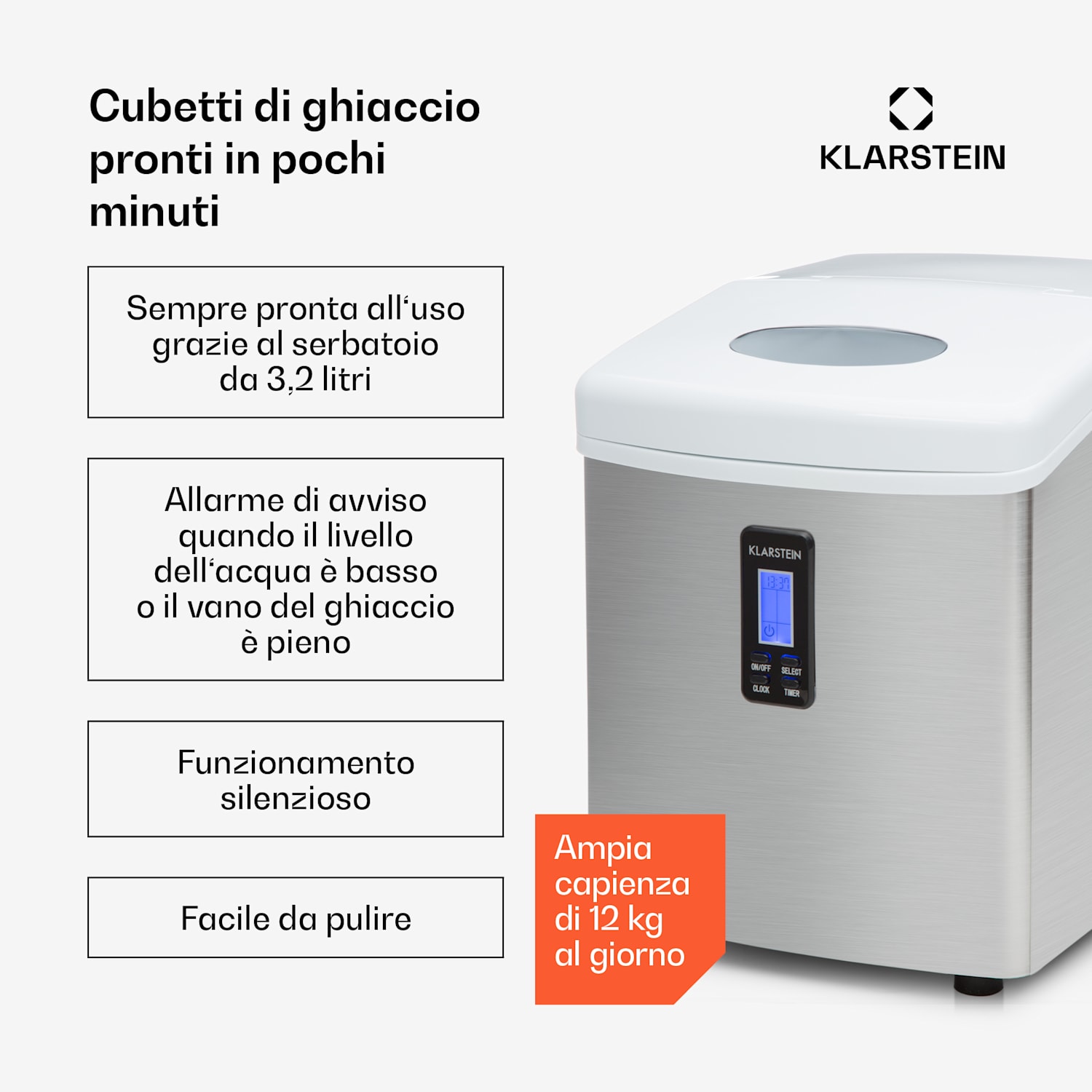 Mr. Silver-Frost Macchina del ghiaccio 150W bianca Bianco