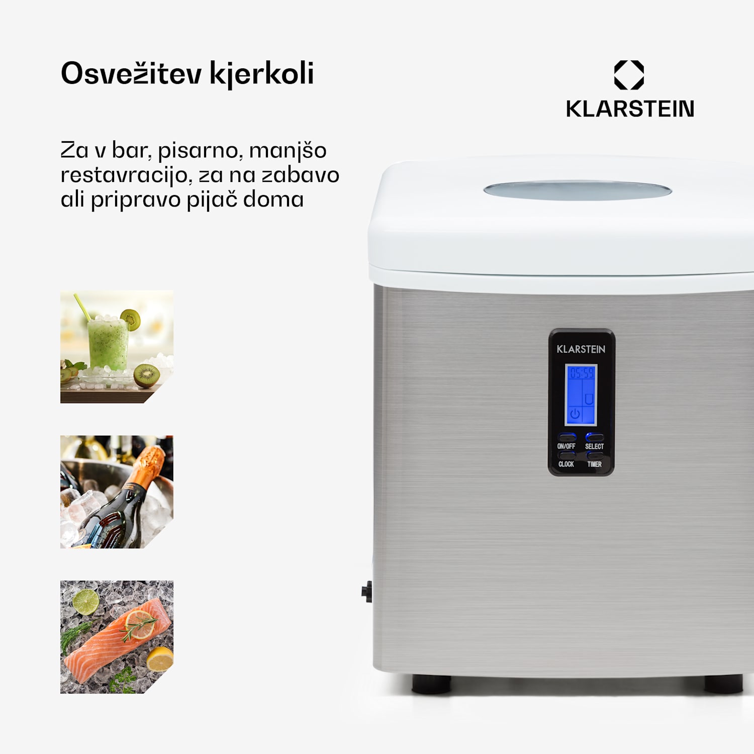 Mr. Silver Frost Naprava za Led 150W Nerjaveče jeklo Bela
