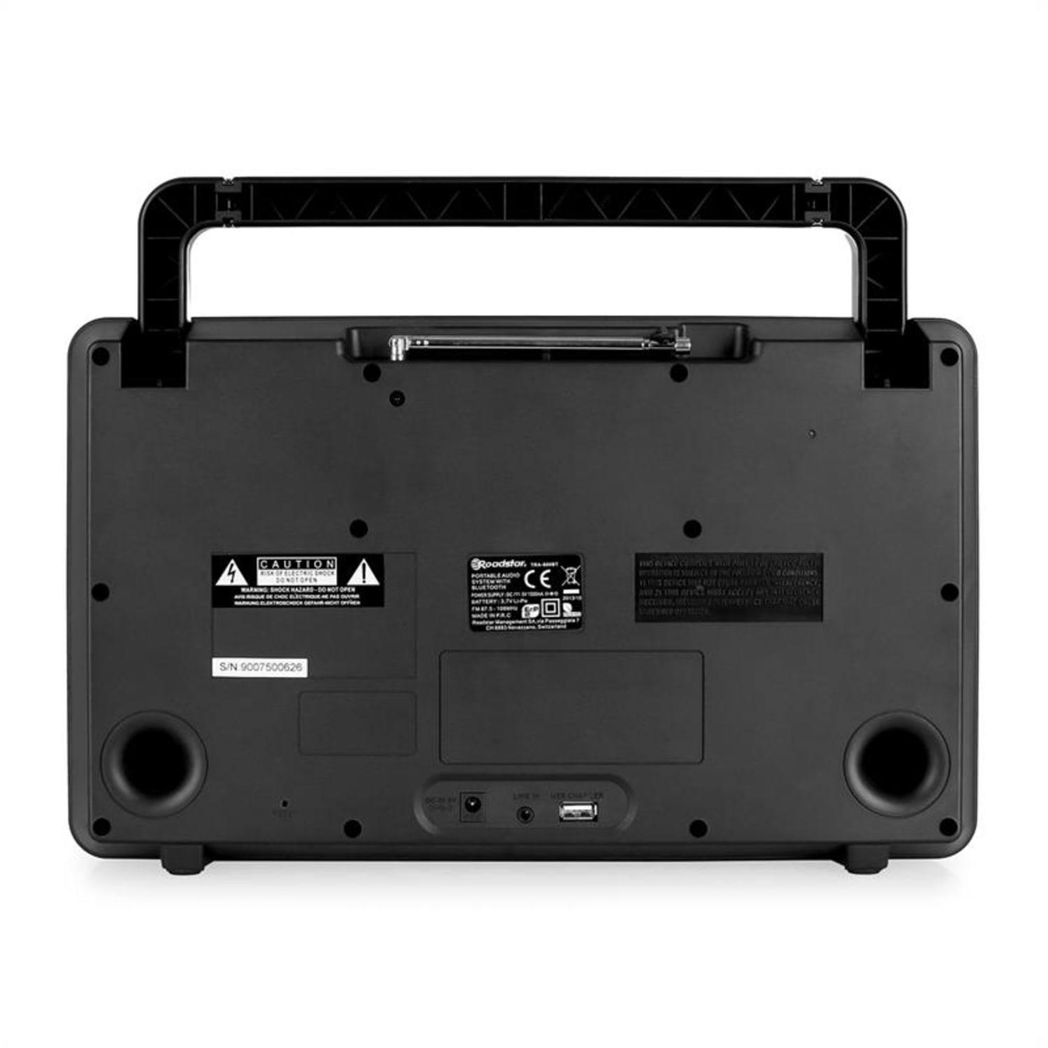 TRA-800BT Stereo Bluetooth rádio AUX LCD nabíjateľná batéria 