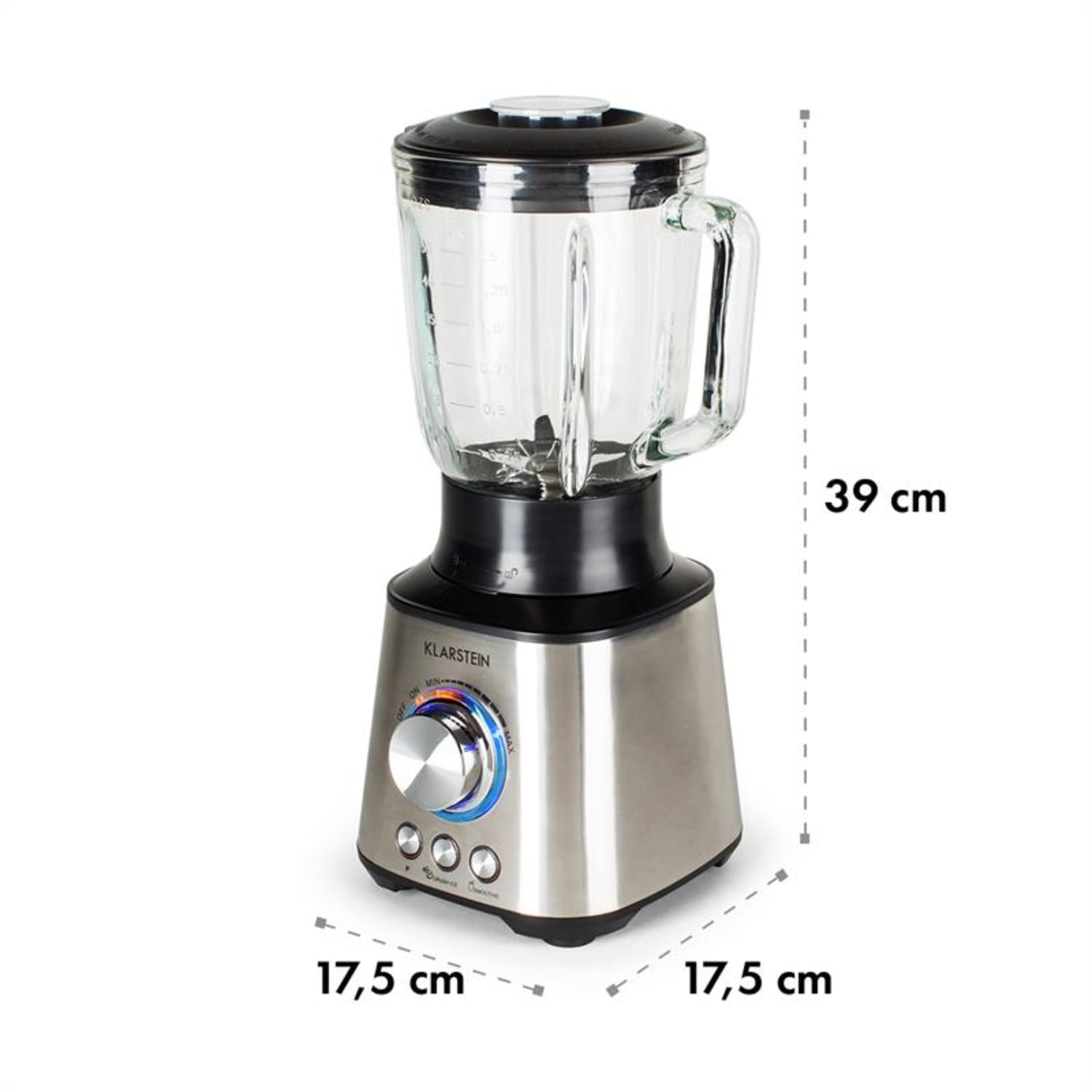 Klarstein Herakles, 1000 W, 1,5 liter, asztali mixer, rozsdamentes acél Ezüst