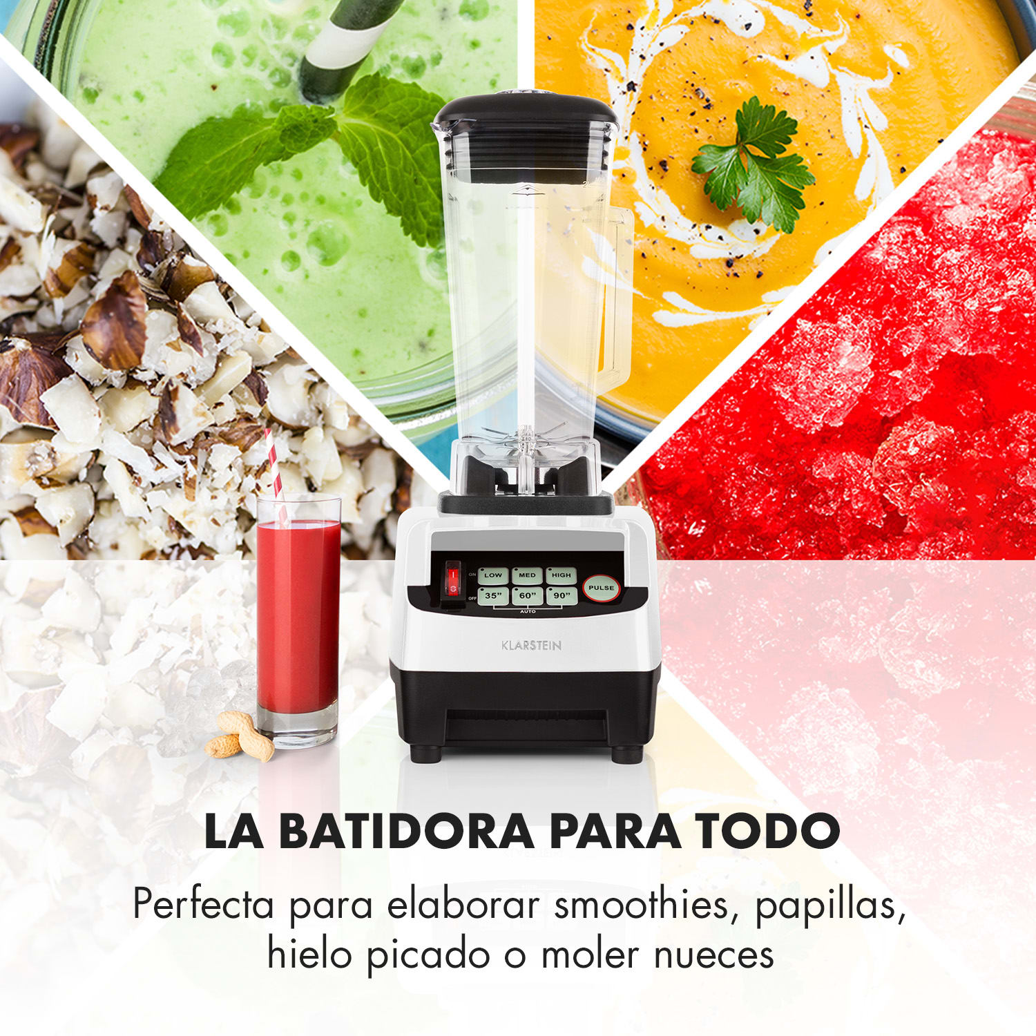 Herakles 5G batidora de vaso smoothie maker 1500 W 2 Lt blanco Blanco