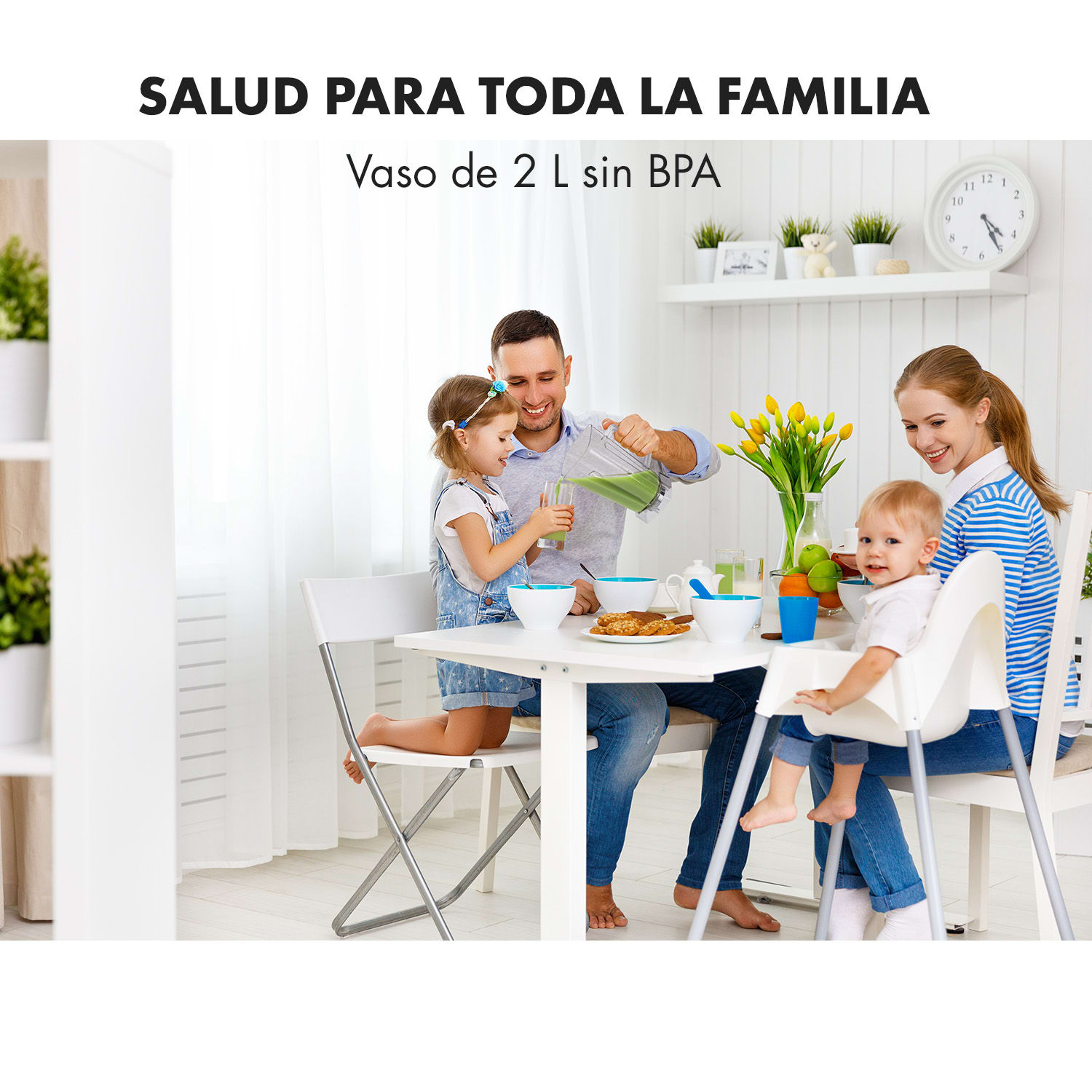 Herakles 5G batidora de vaso smoothie maker 1500 W 2 Lt blanco Blanco