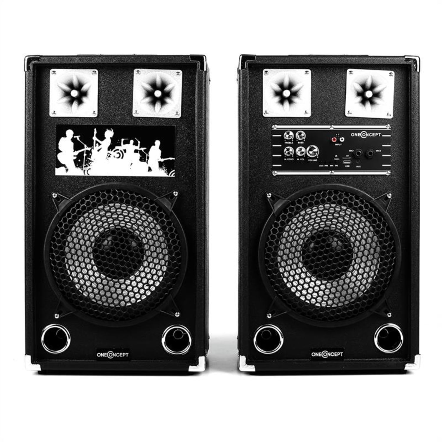 BSX-10A Altavoces PA USB microSD AUX MIC 60W RMS negro 