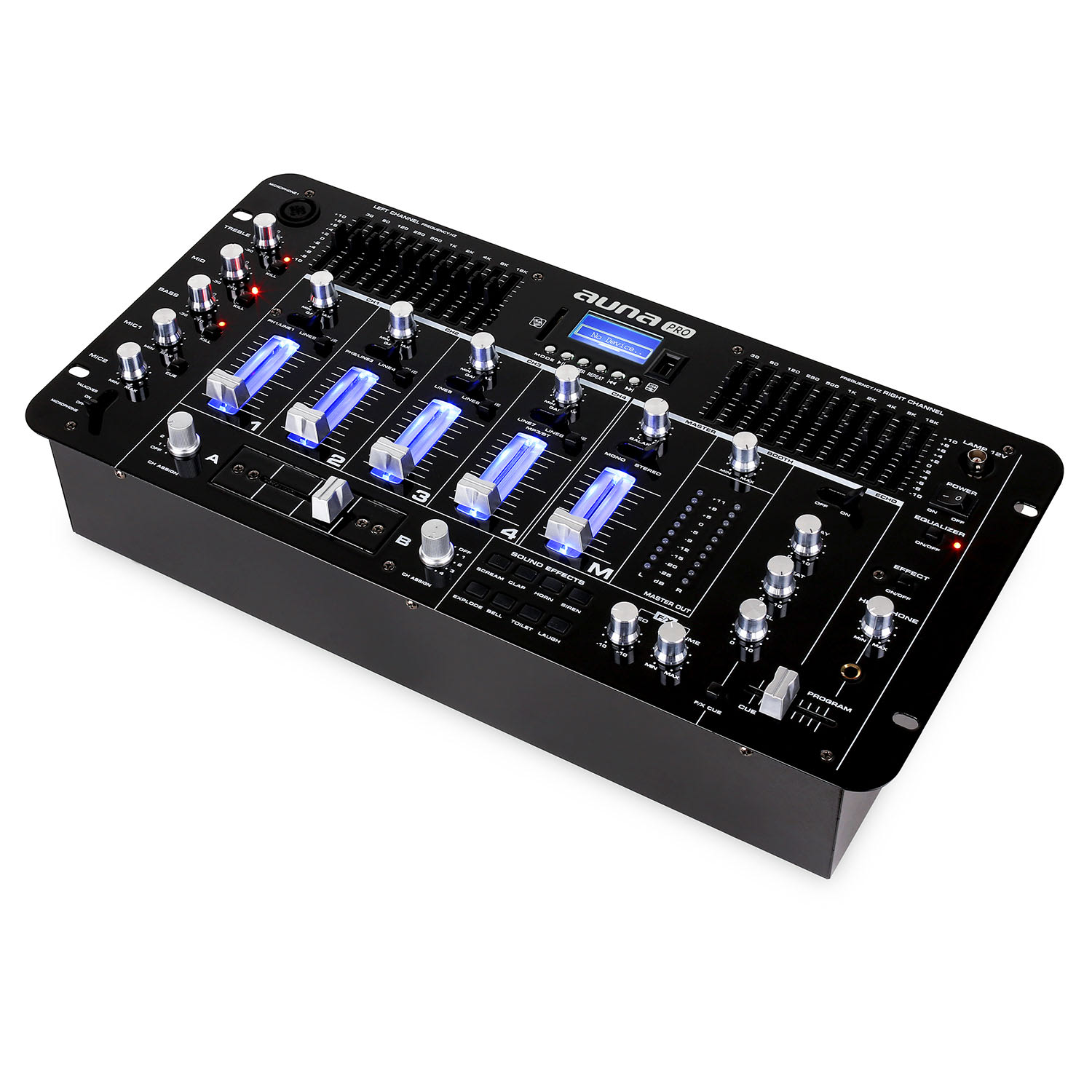 Kemistry 3 B, mikser audio, 4-kanałowy, Bluetooth, USB, SD, phono Czarny