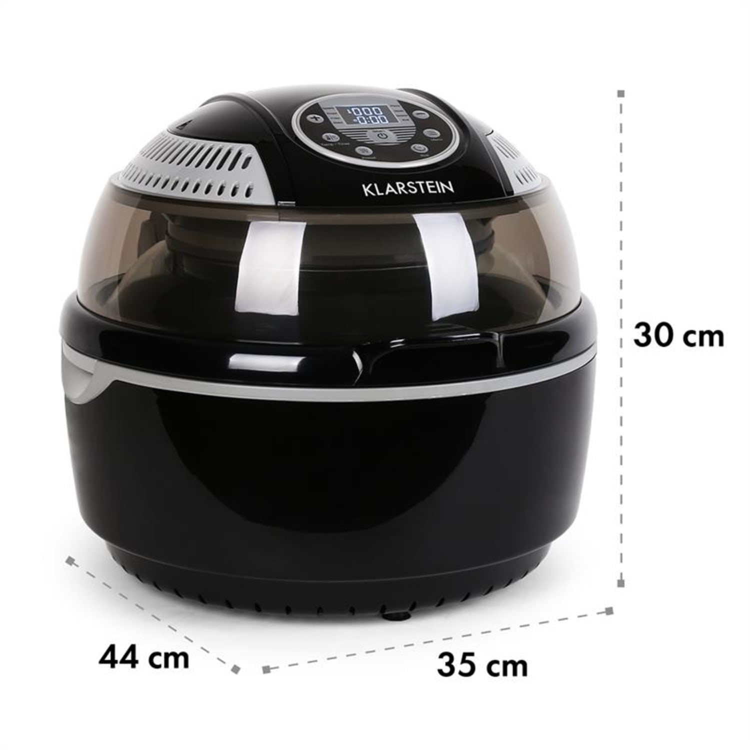 VitAir, frytkownica beztłuszczowa, 1400 W, 9 l, kolor szaro-czarny Czarny