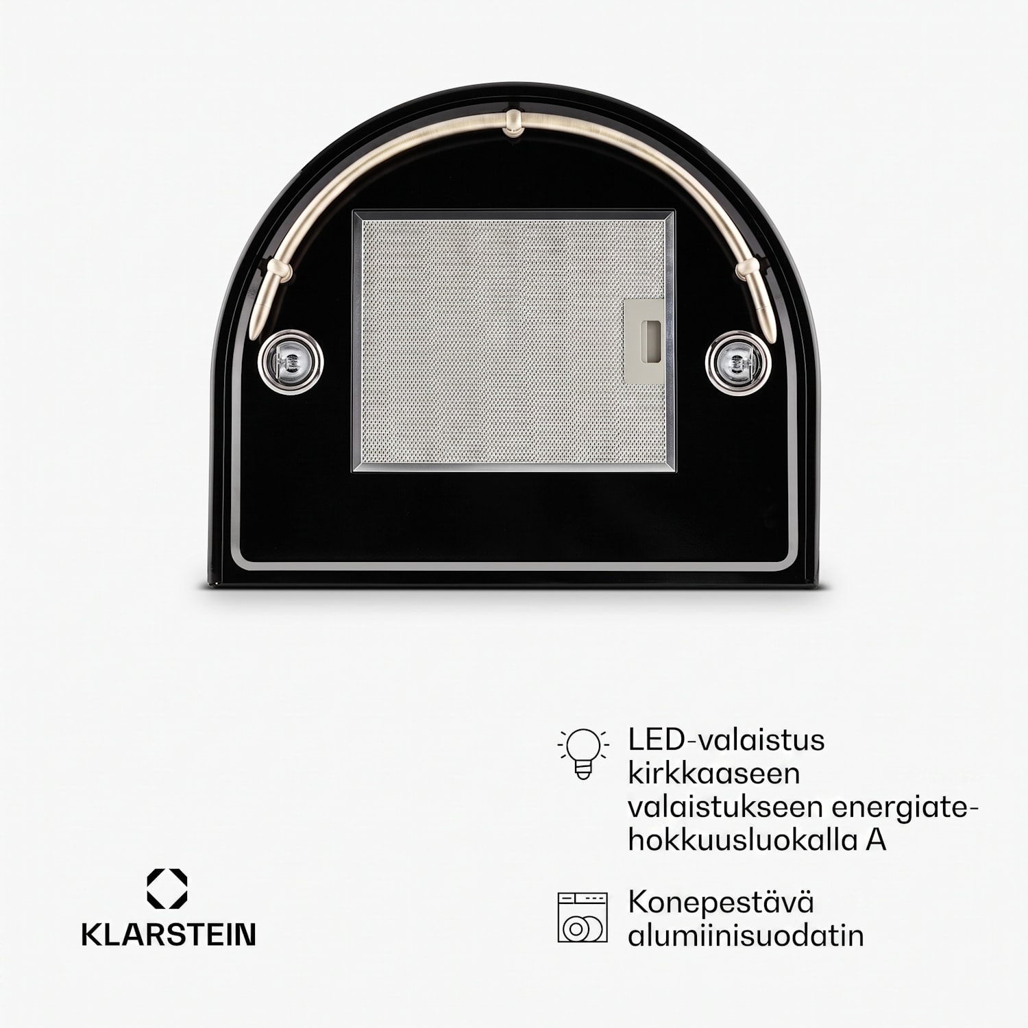 Lumio Primo retro-liesituuletin 60 cm 352 m³/h LED-valot 400 m³/h | Mattamusta