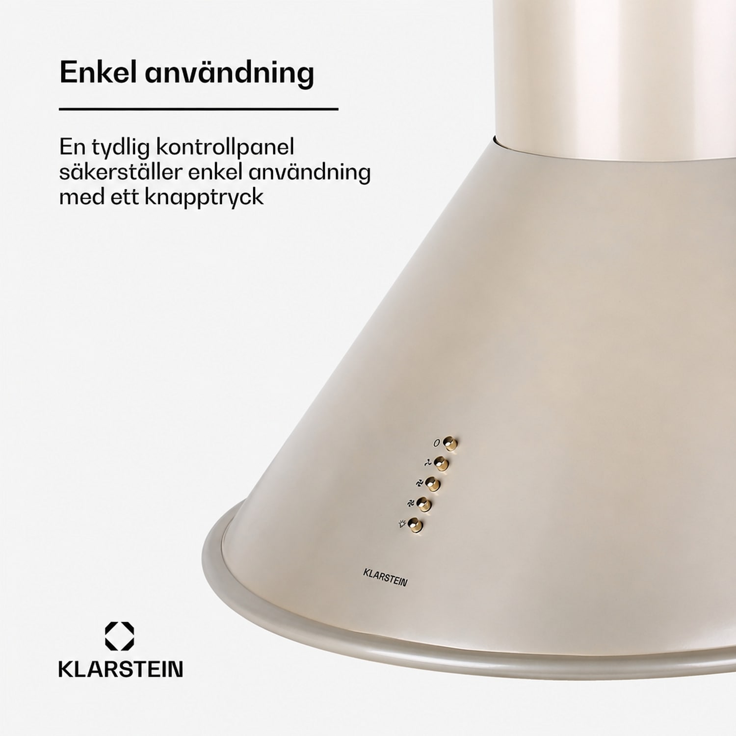 Lumio Primo Retro-spisfläkt 60cm 352 m³/h LED-lampor 400 m³/h | Nickel Metallic