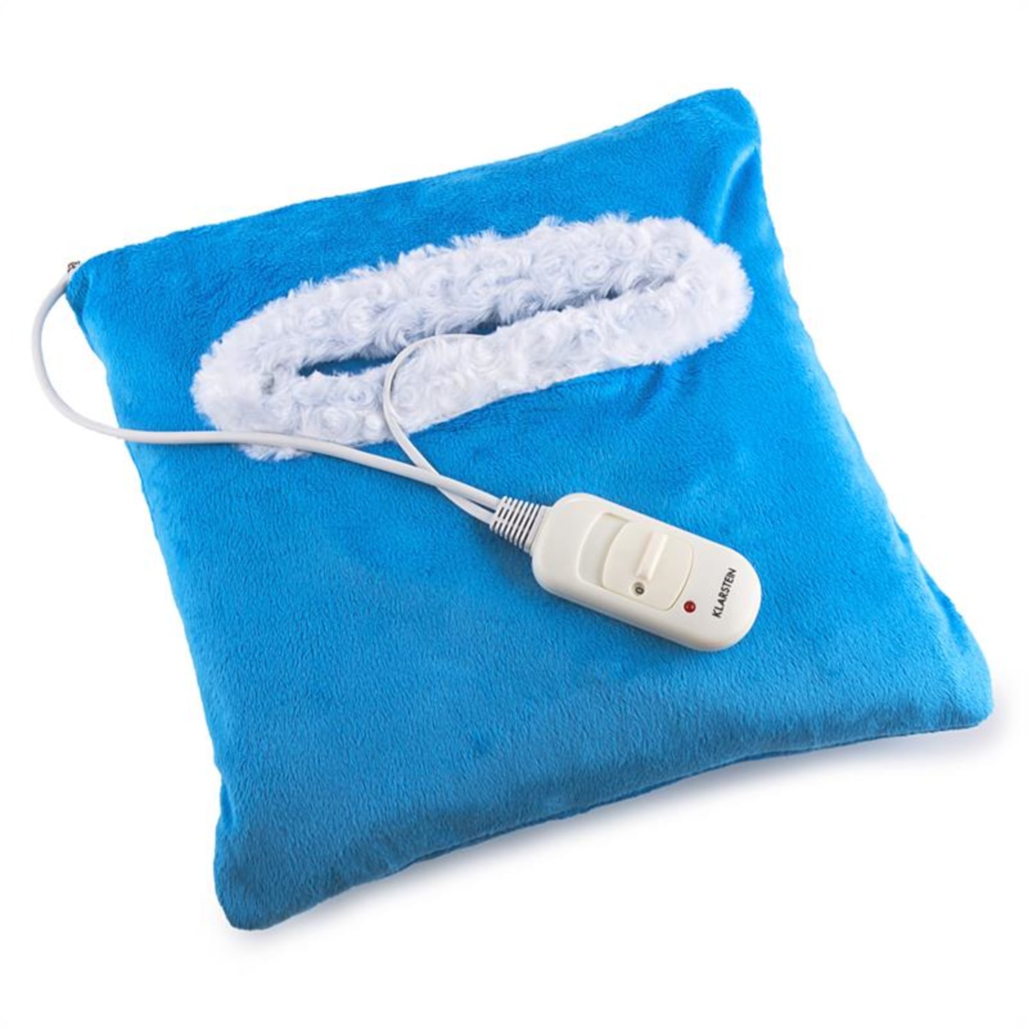 Klarstein Winter Dreams melegítő párna, 45 W, 35 x 35 cm, plüss, kék Kék